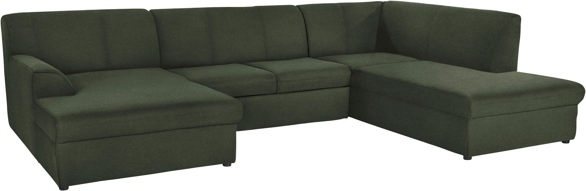 DOMO collection Wohnlandschaft »Topper, elegant und zeitlos, komfortabel, U-Form«, wahlweise mit Bettfunktion