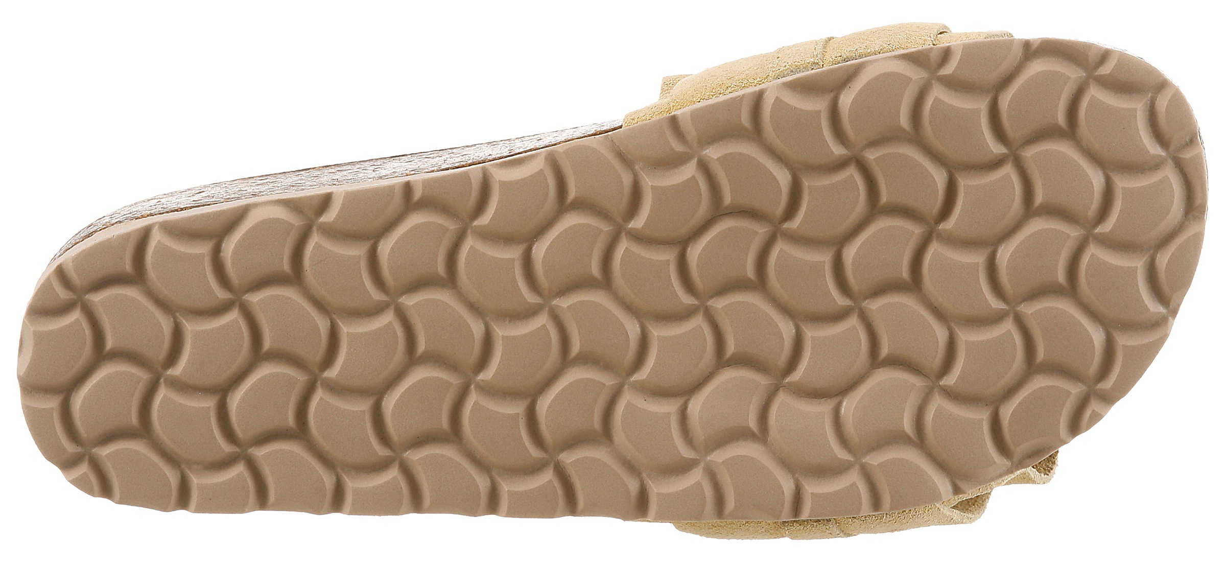 VERBENAS Pantolette »Rocio Roda«  Sommerschuh, Flat mit geschwungenen Laschenstoff