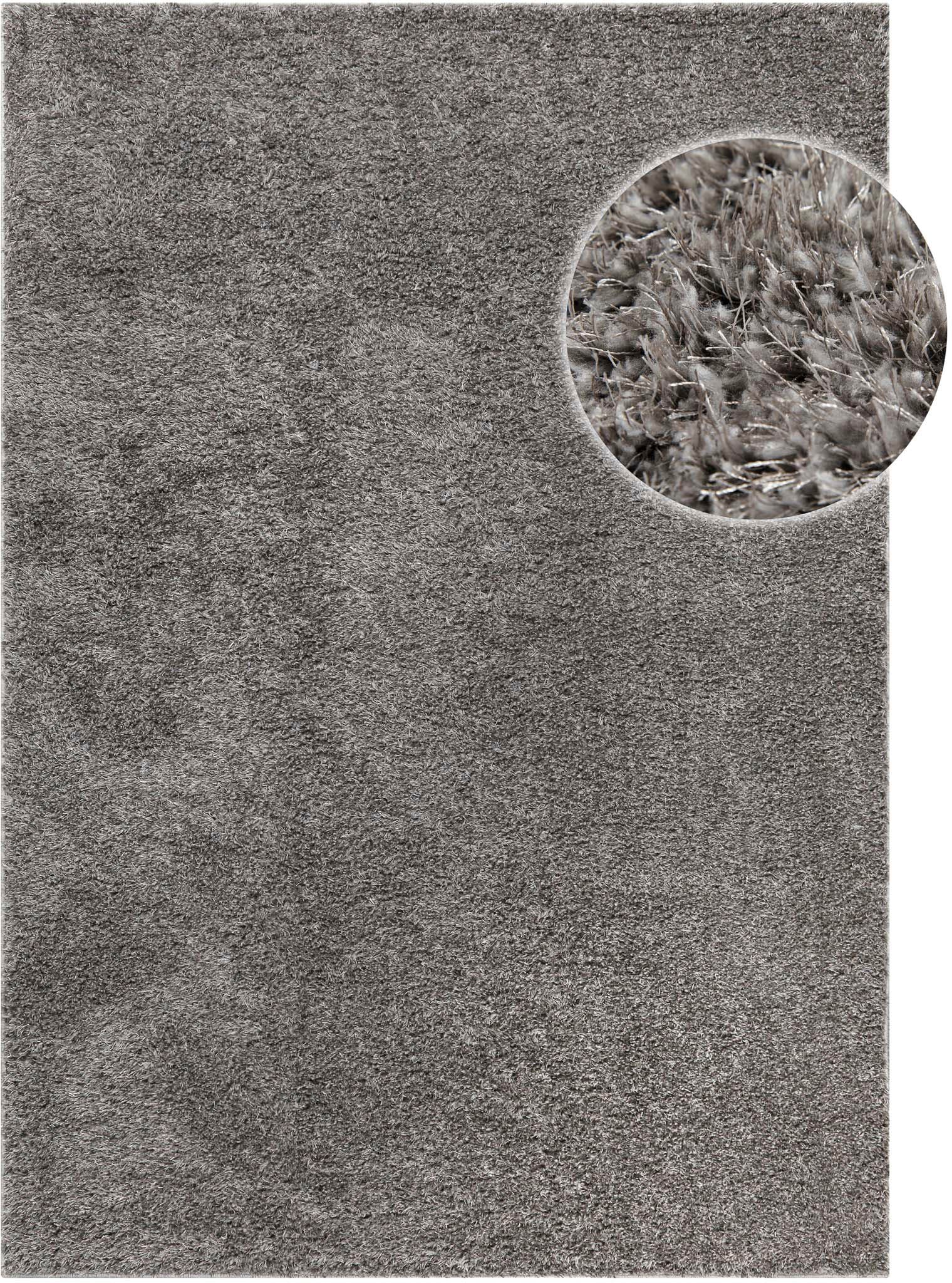my home Hochflor-Teppich »Nickolas«, rund, 30 mm Höhe, Langflor, Shaggy, dichter weicher Hochflor, uni farben, Wohnzimmer