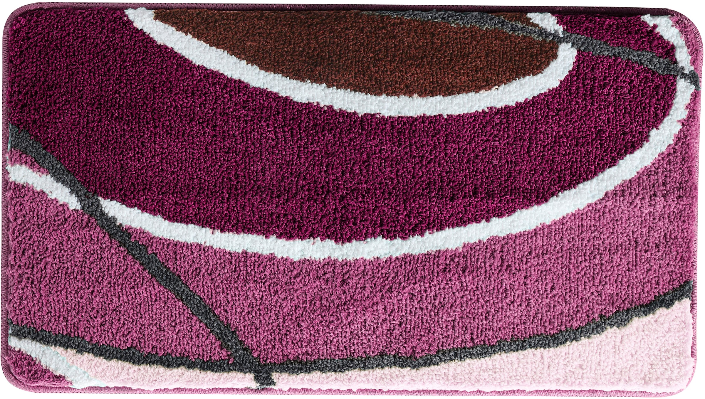 GOODproduct Tapis de bain »Juna mit Muster, Badvorleger, Badezimmer Teppich, Duschvorleger« Höhe 20 mm besonders weich, Design, Badematten, Badteppich