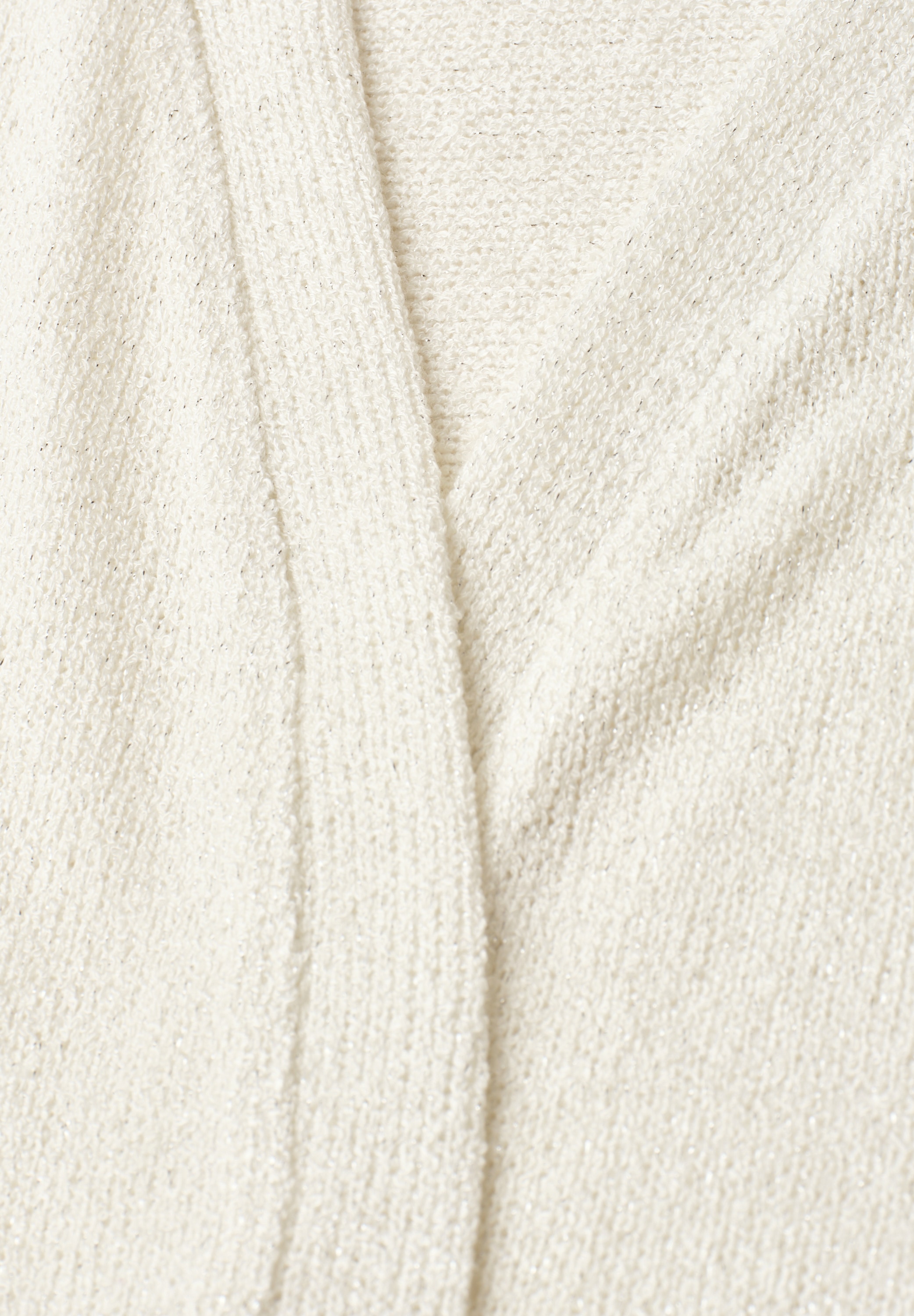 STREET ONE Strickjacke Kurzarm Jacke im Strick-Look mit Glitzer