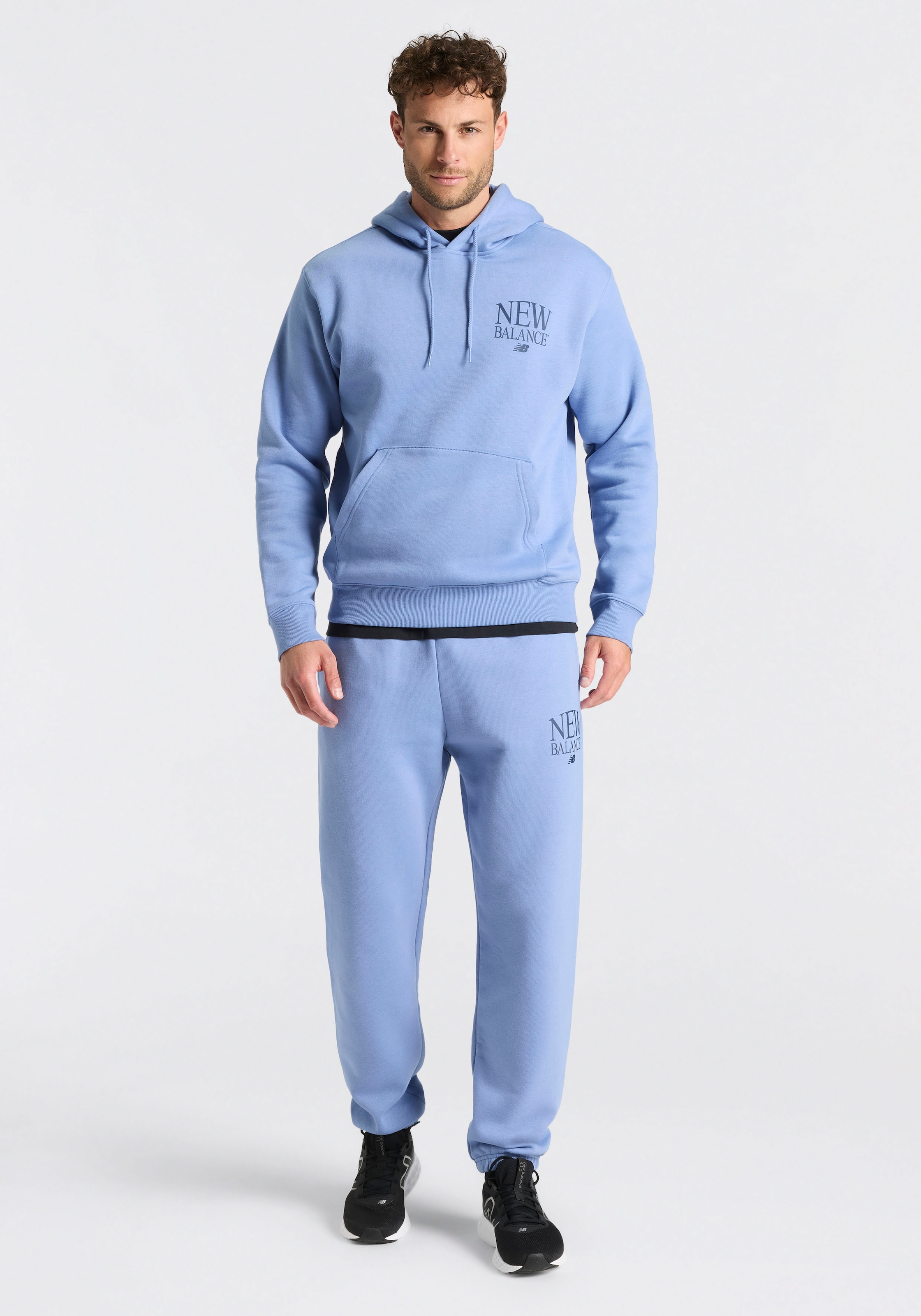 New Balance Pantalon de jogging  aus weicher Fleece-Qualität, mit Kordelverschluss, bequeme Passform