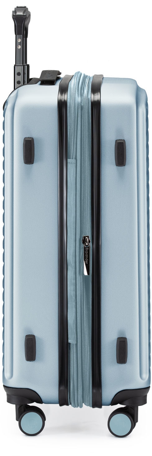 Hauptstadtkoffer Hartschalen-Trolley »Mitte, pool blue, 55 cm«, 4 Rollen, Hartschalen-Koffer Handgepäck-Koffer TSA Schloss Volumenerweiterung