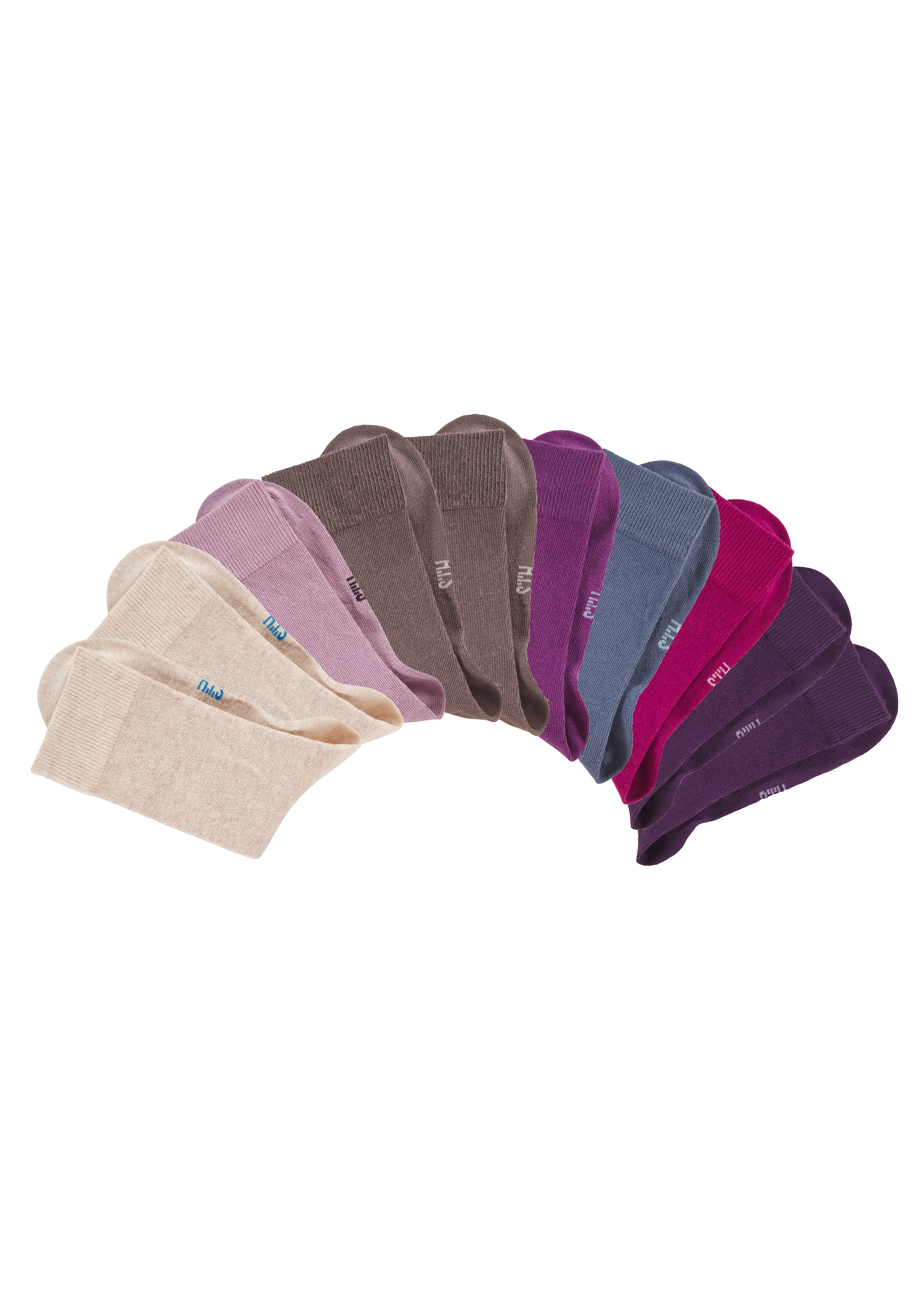 H.I.S Basicsocken »Damen und Herren Atmungsaktiver Baumwollanteil; Business, Basic« Packung, 20 Paar tlg. zwei Längen im Kombi Pack