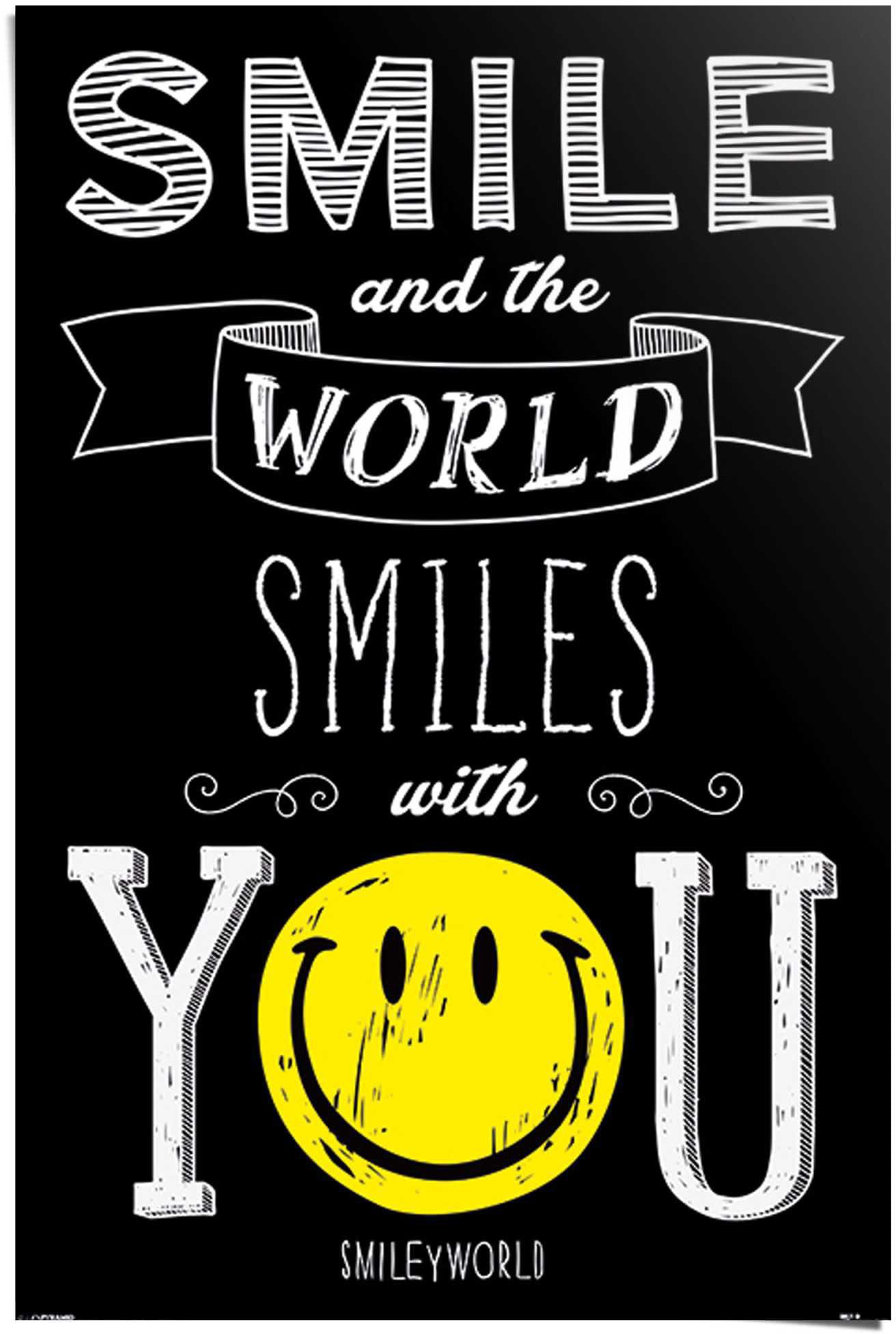 you«, Poster auf versandkostenfrei smiles world ♕ Reinders! (1 with St.) »Smiley