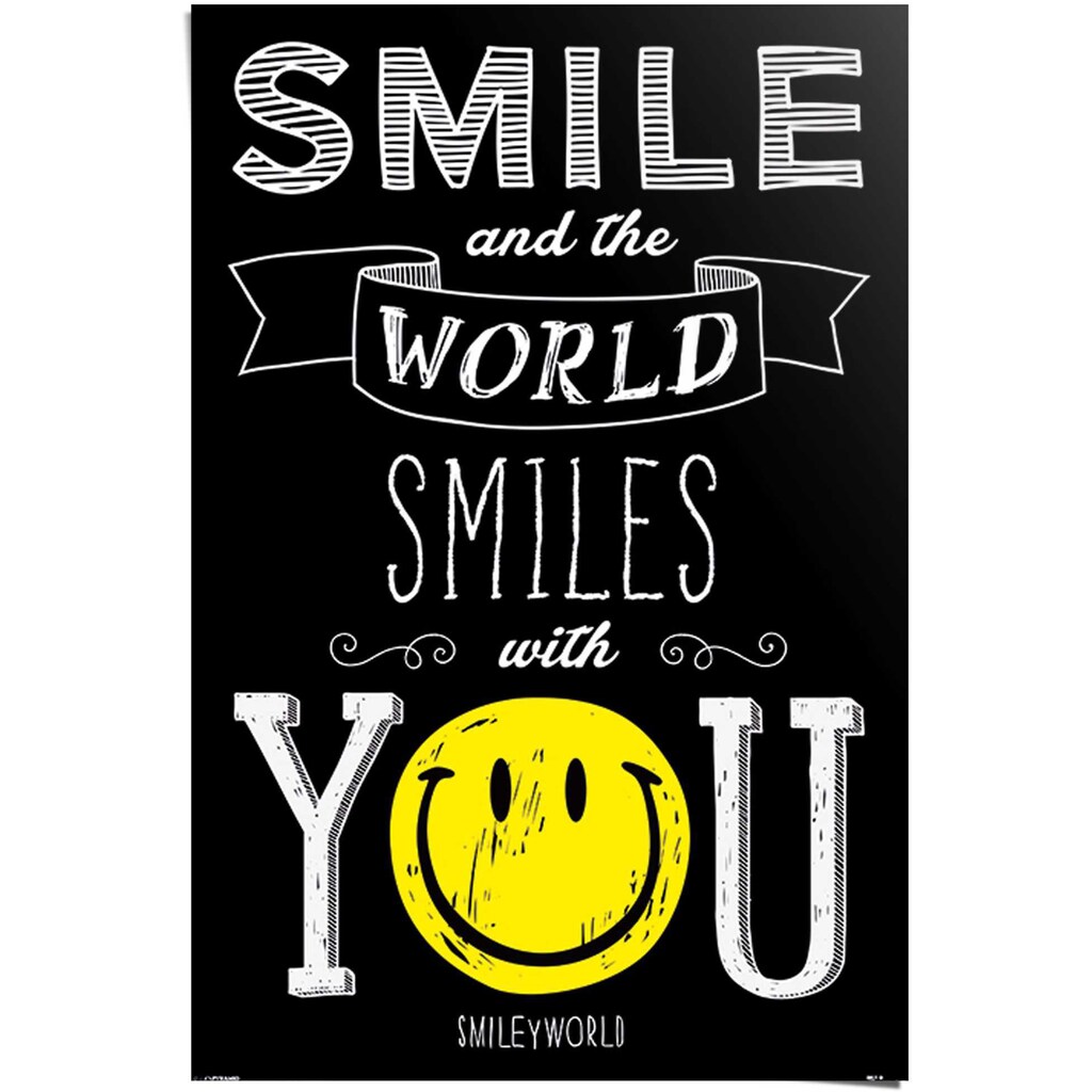 Reinders! Poster »Smiley world smiles with you«, (1 St.)