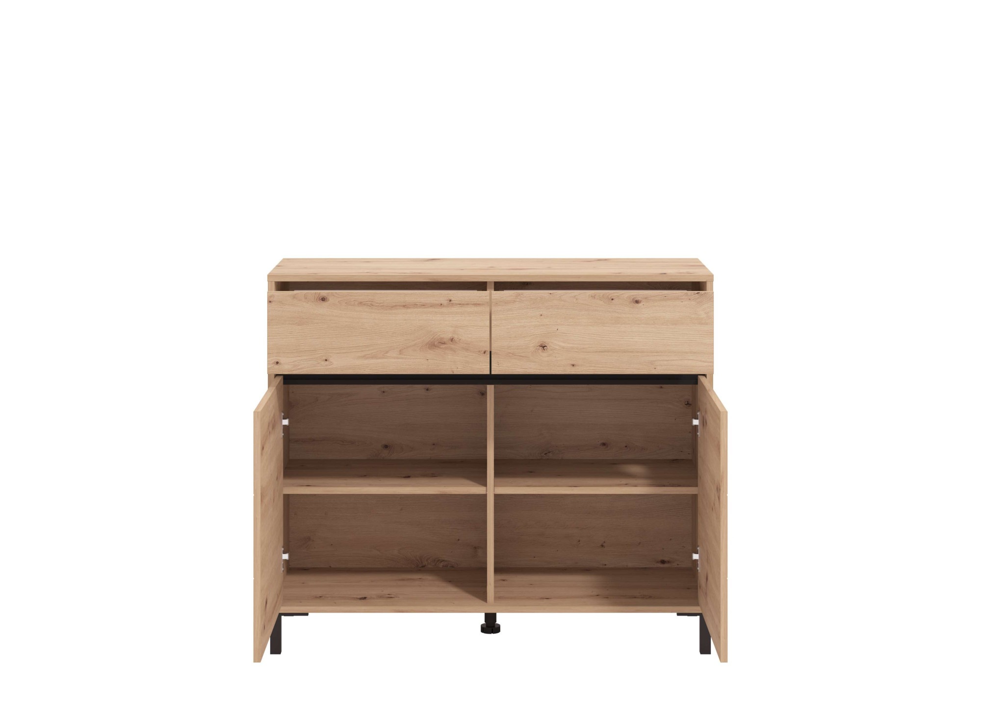 INOSIGN Kommode »Marron für Wohnzimmer, Flur, Schlafzimmer«, Sideboard, Breite 106 cm, mit 2 Schubladen, hinter den Türen 4 Fächer