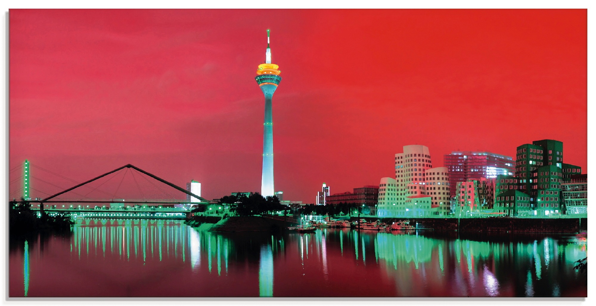 Image of Artland Glasbild »Düsseldorf Skyline V«, Deutschland, (1 St.) bei Ackermann Versand Schweiz