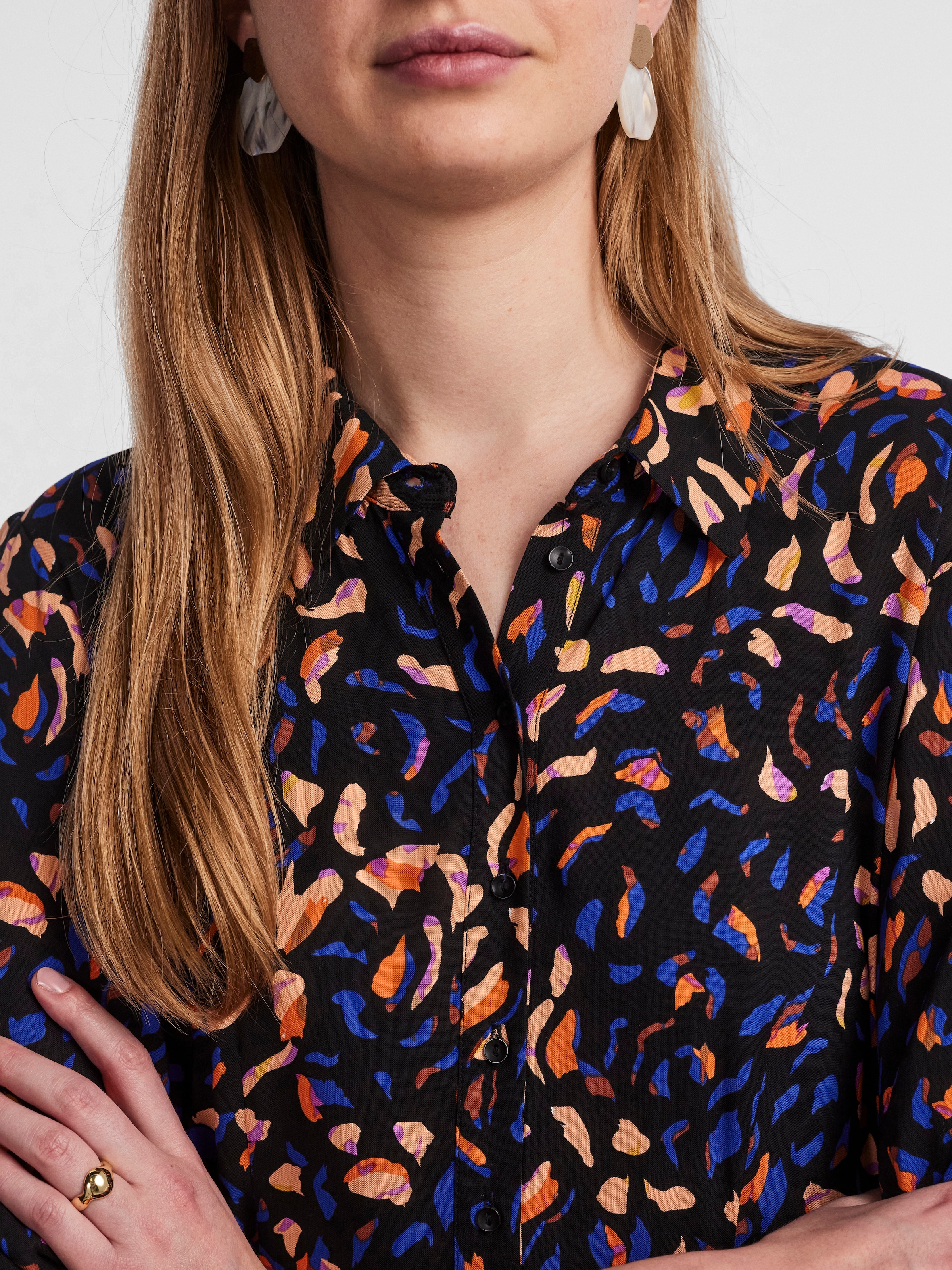 Y.A.S Robe chemisier »YASSAVANNA LONG SHIRT DRESS« Sommerkleid, mit 3/4 Ärmel