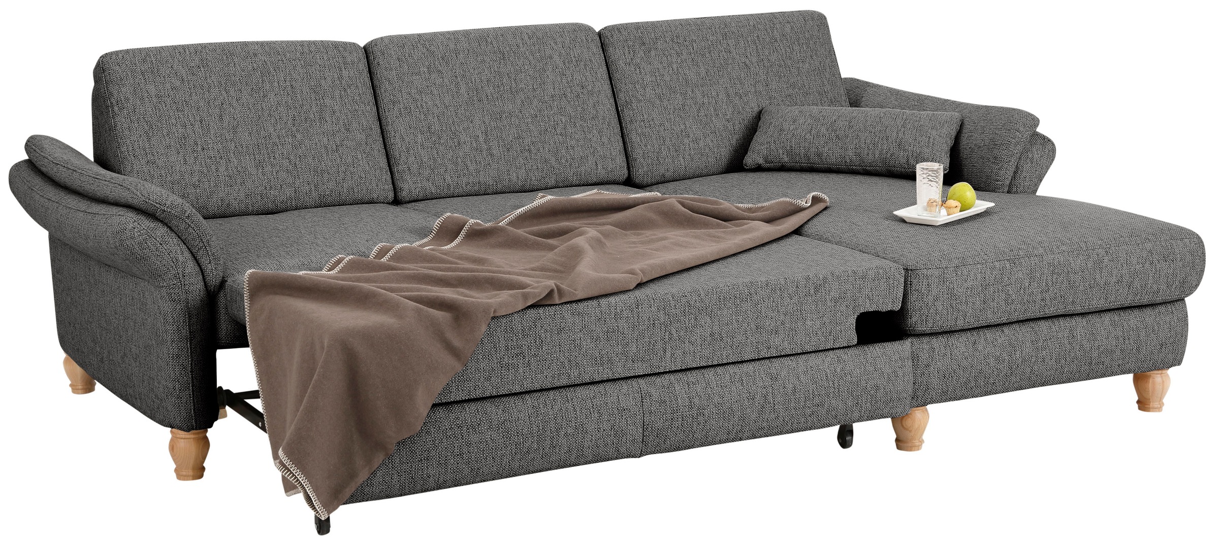 Home affaire Ecksofa »Palace L-Form«, incl. Sitztiefenverstellung, wahlweise mit Bettfunktion und Stauraum