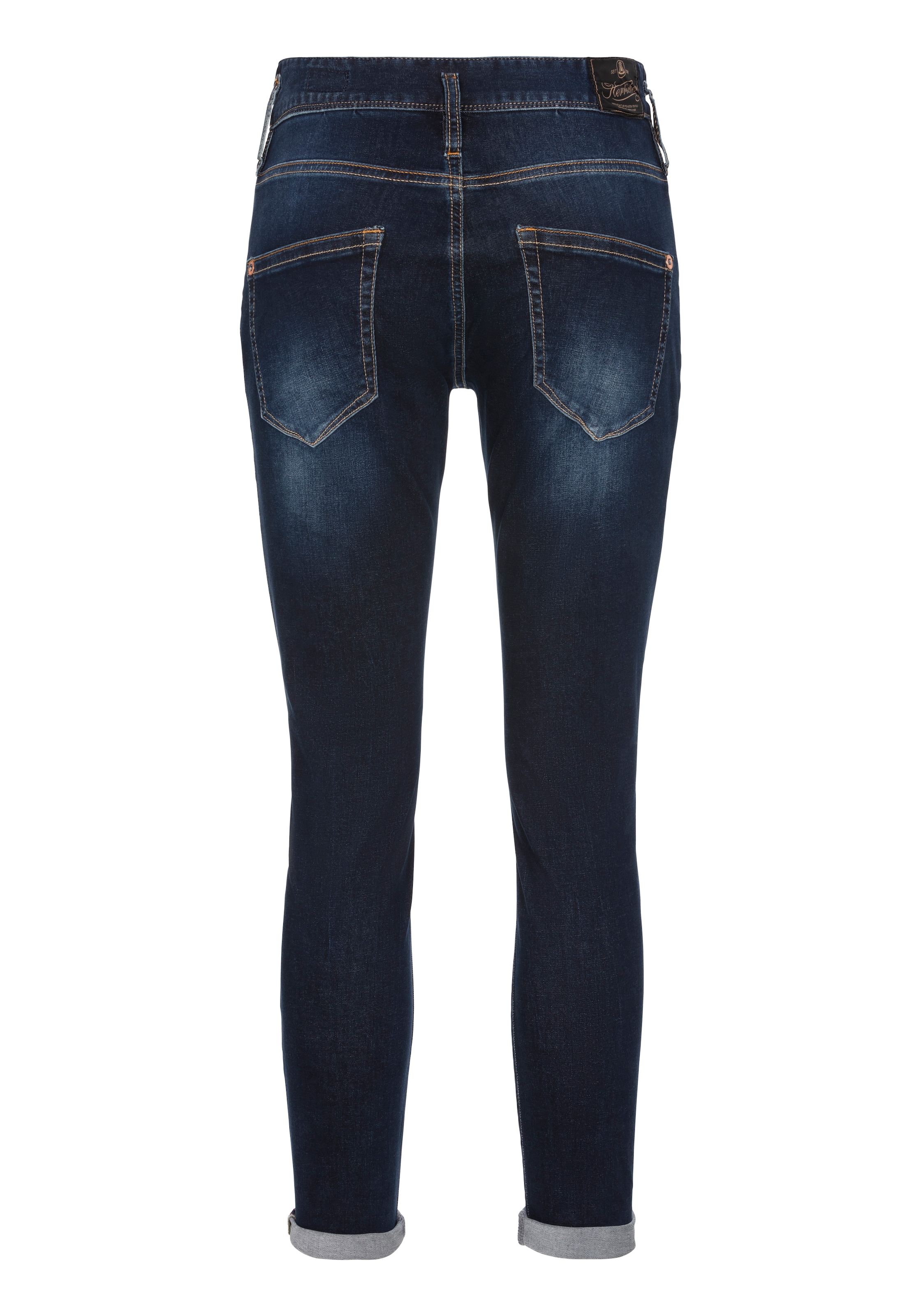 Herrlicher 7/8-Jeans »Shyra Cropped Reused Denim«, mit tiefsitzenden Taschen vorne