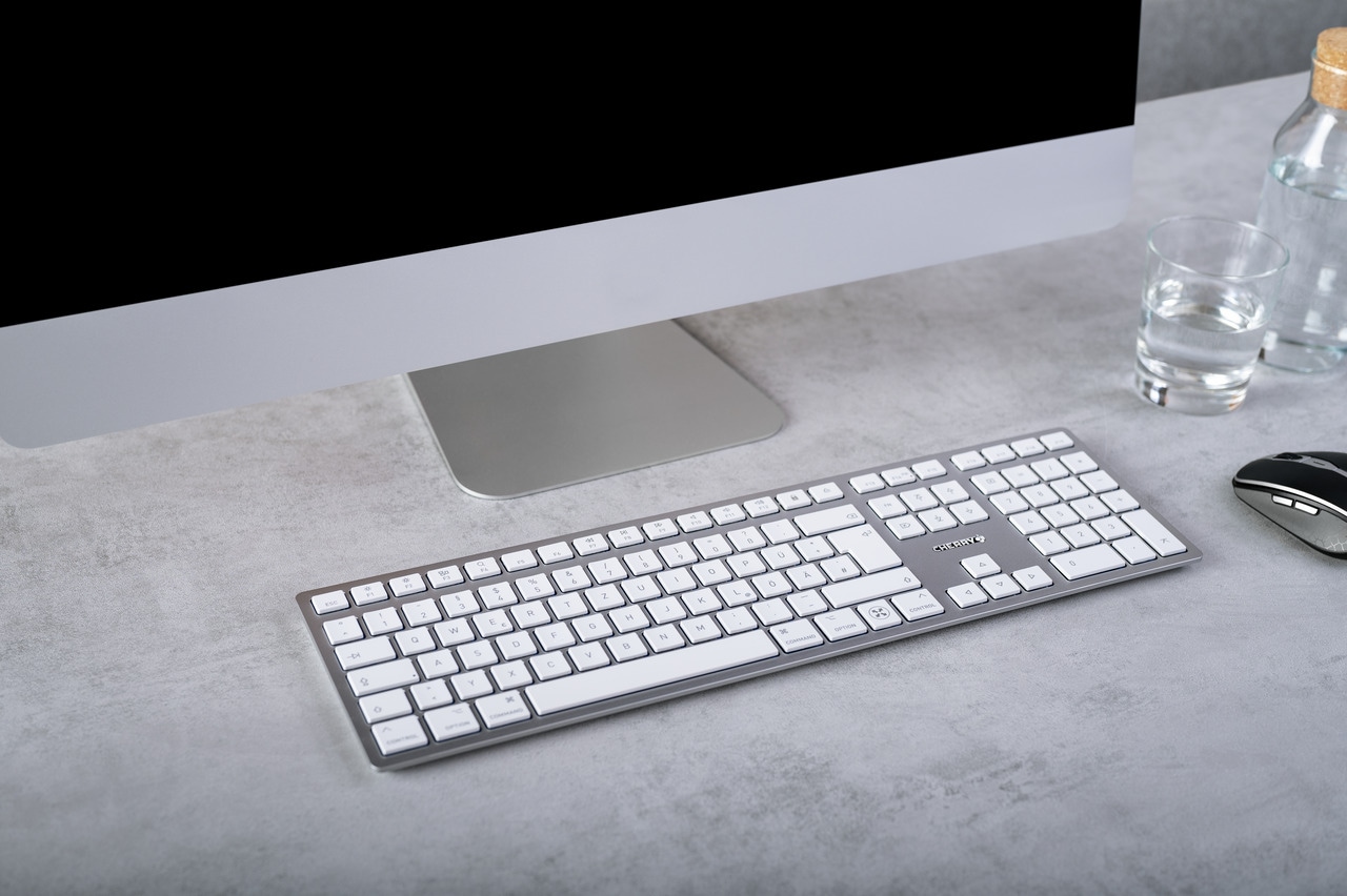 Cherry Wireless-Tastatur »KW 9100 SLIM FOR MAC«, kabellos, wiederaufladbar