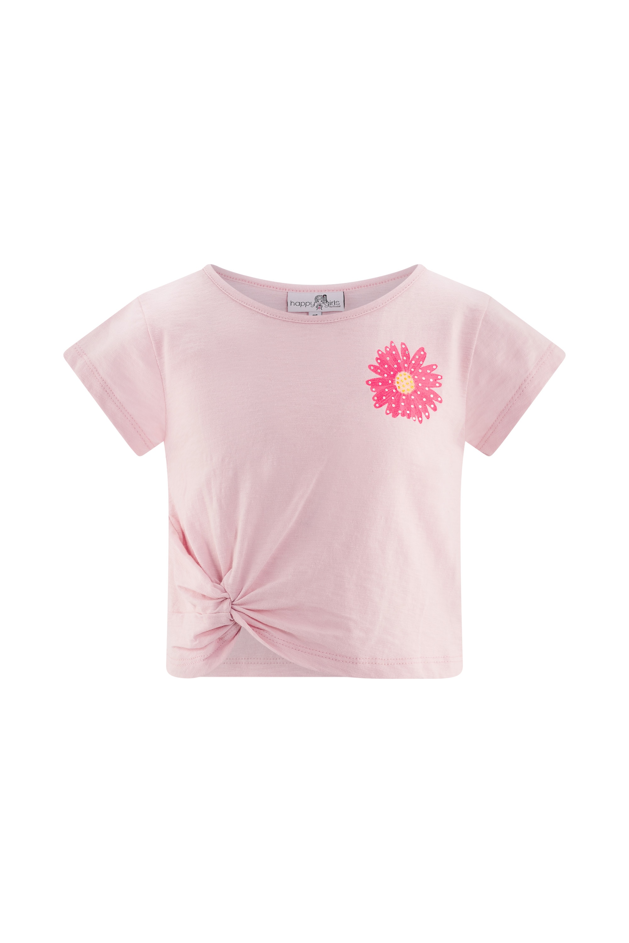Image of happy girls T-Shirt mit tollem Knotendetail und Glitzersteinchen