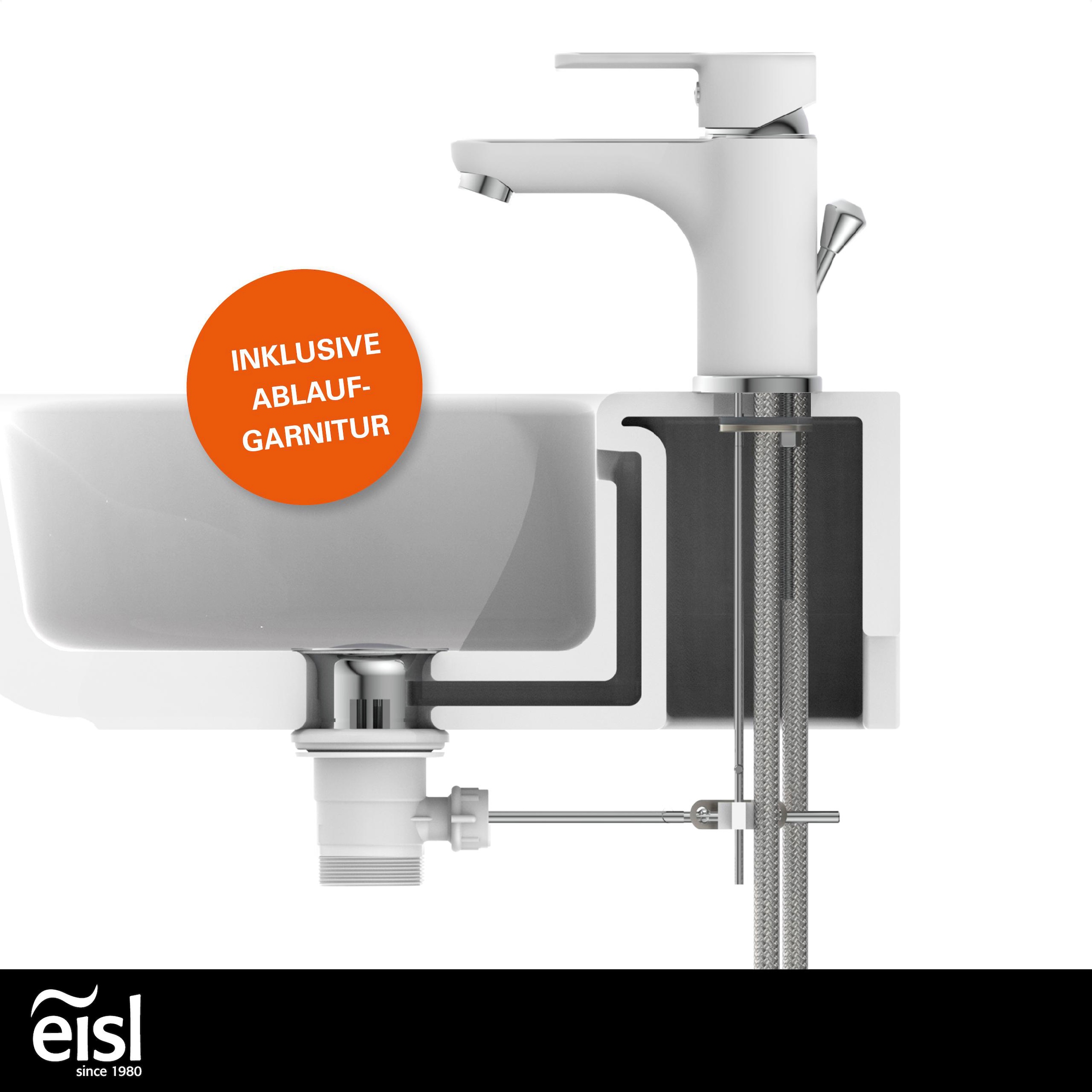 Eisl Robinet de lavabo »Diziani« avec barre d'appui, robinet avec garniture d'évacuation, mitigeur