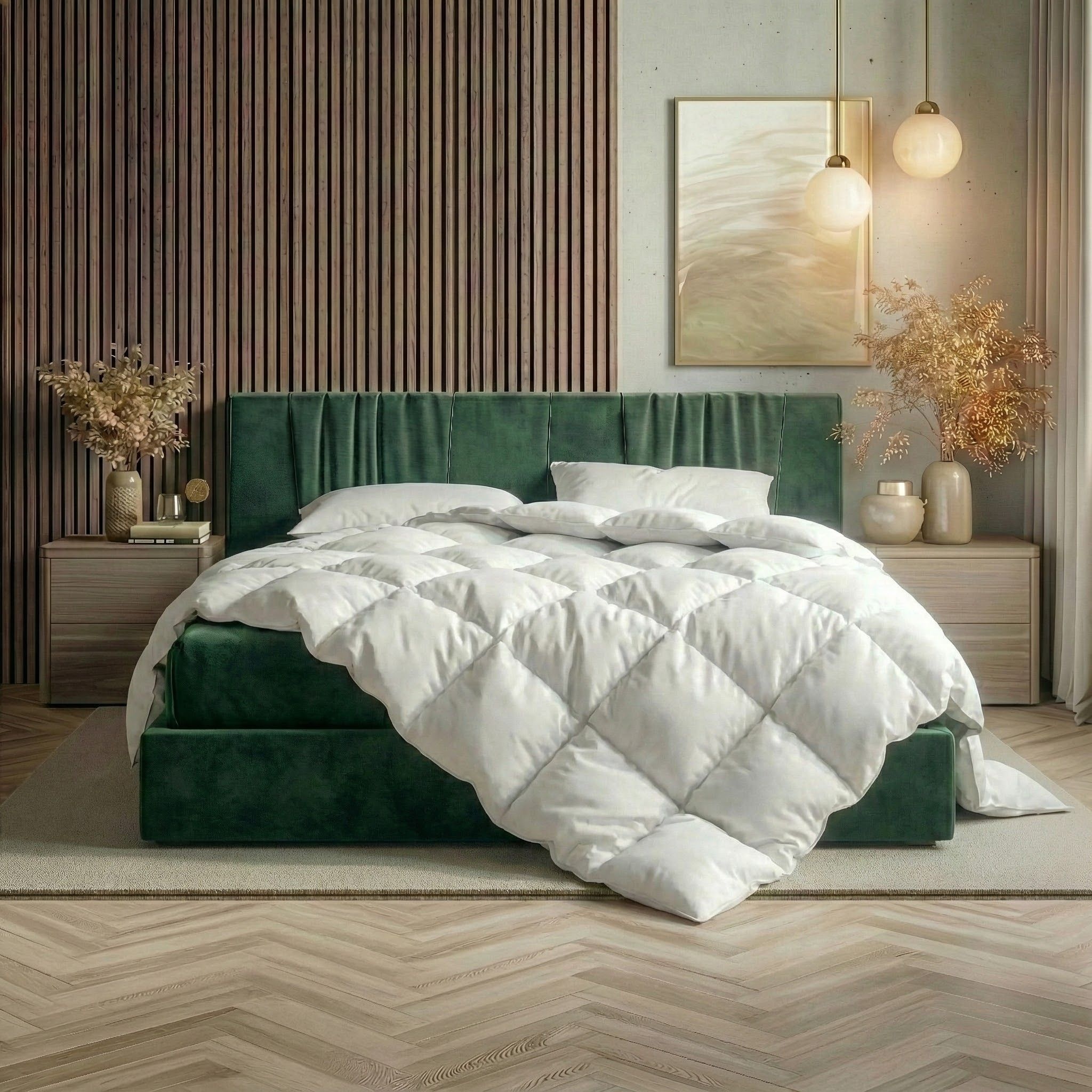RIBECO Couette en plumes »Laram, Bettdecken für Sommer oder Winter, Made in Germany« léger Füllung 90 % plumes, 10 % duvet 1 cuis tlg. Excellent rapport qualité-prix, couette 135x200 cm ou 155x220 cm, couverture