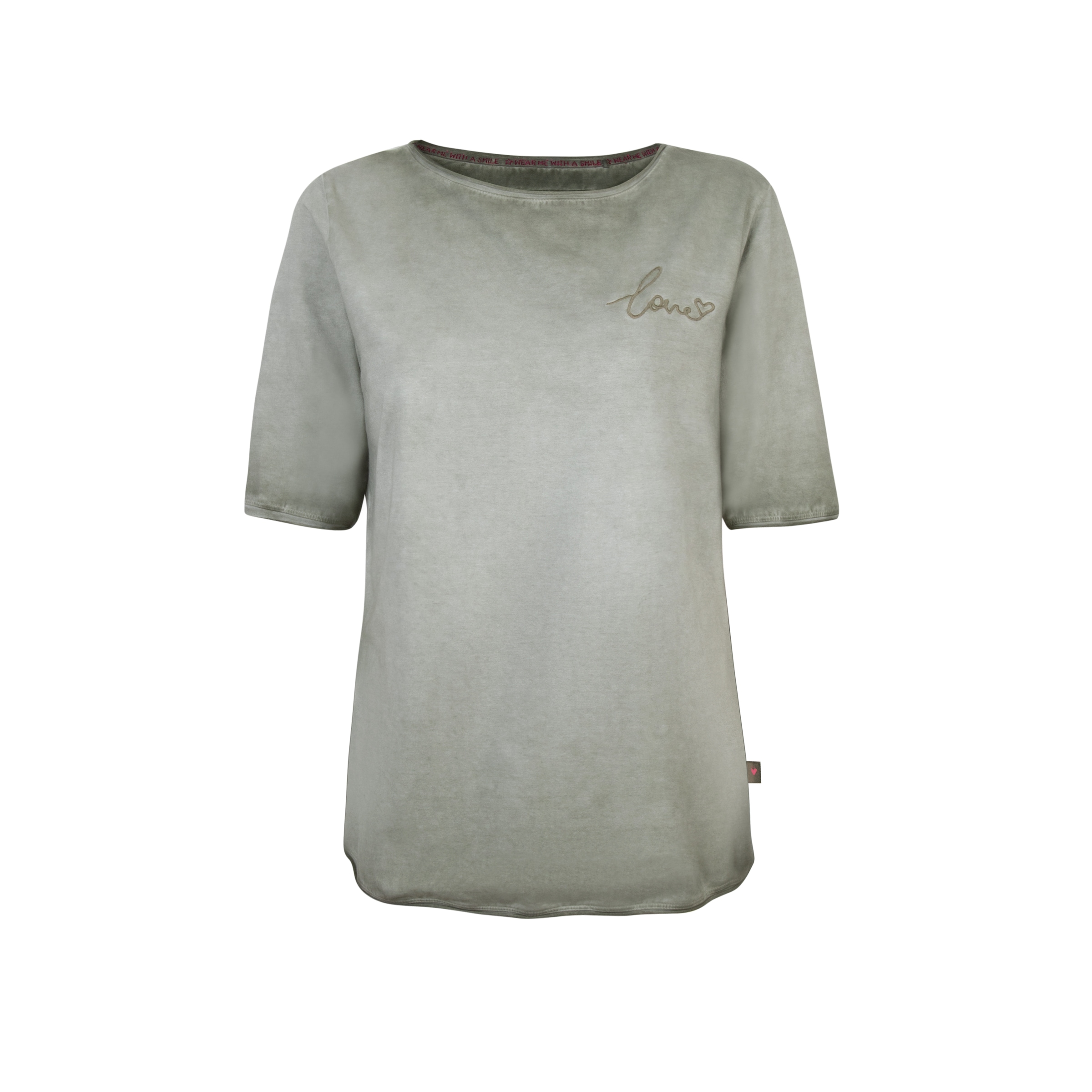 Lieblingsstück Rundhalsshirt »CandiceEP«, mit Statement-Stickerei und im Batik-Look