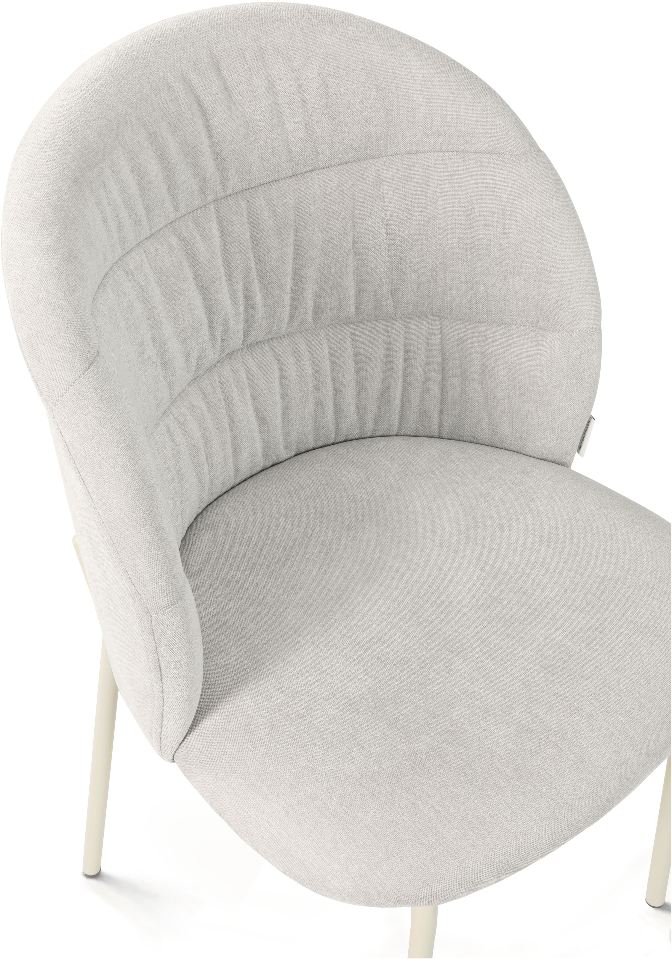 TOM TAILOR HOME 4-Fussstuhl »LEAF CHAIR« (Set) 2 Stk.4-Fussgestell, Raffung in der Rückenlehne