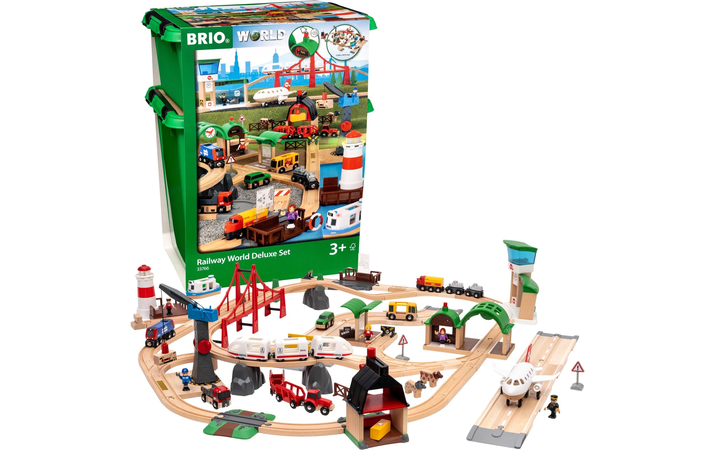 BRIO® Spielzeug-Eisenbahn »Grosses Premium Set Kunststoffbox«