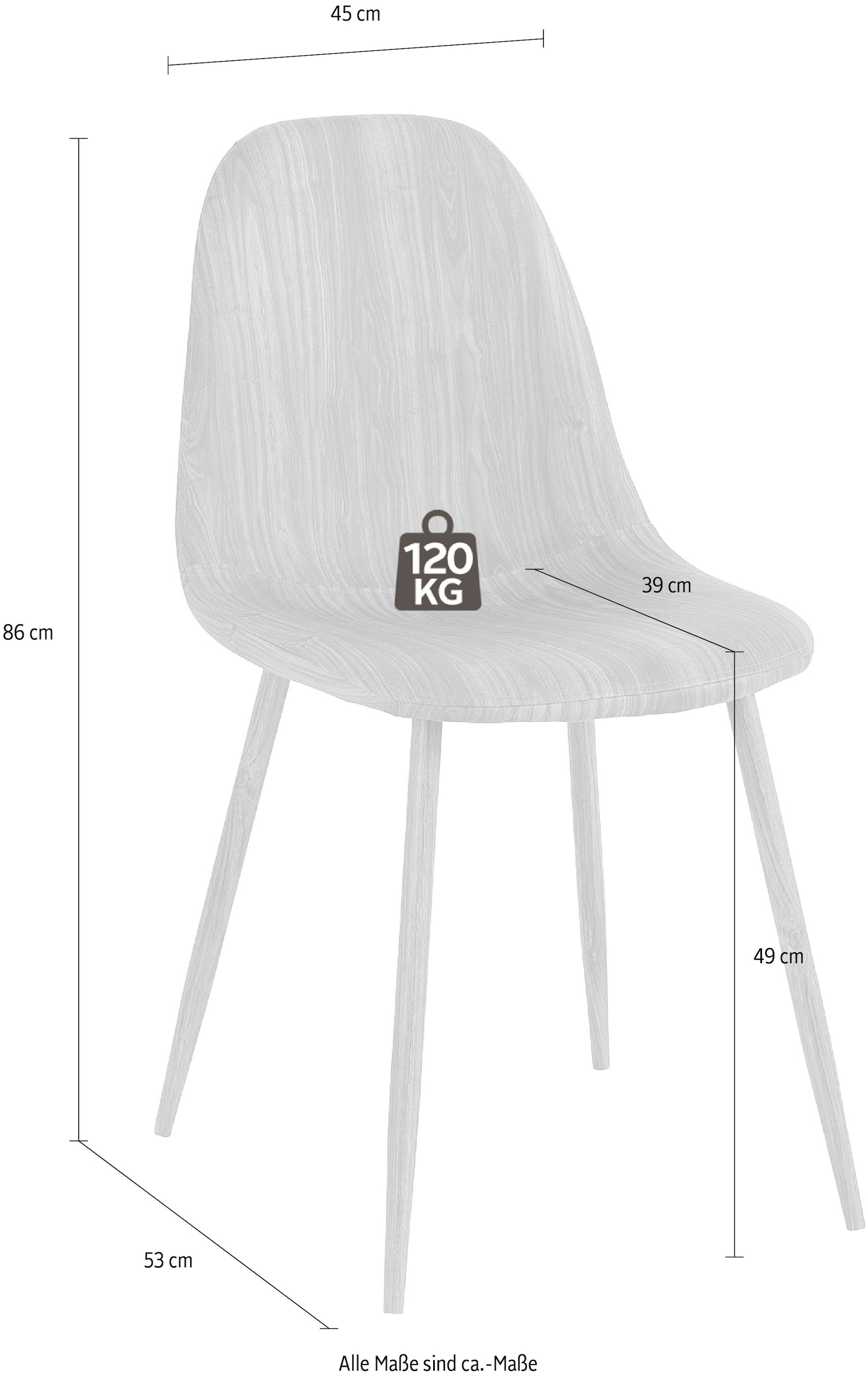 INOSIGN Esszimmerstuhl »Blackburn«, Kunstleder, aus Kunstleder und  Metallbeinen, in 2 Farbvarianten, Sitzhöhe 49 cm jetzt kaufen | Stühle
