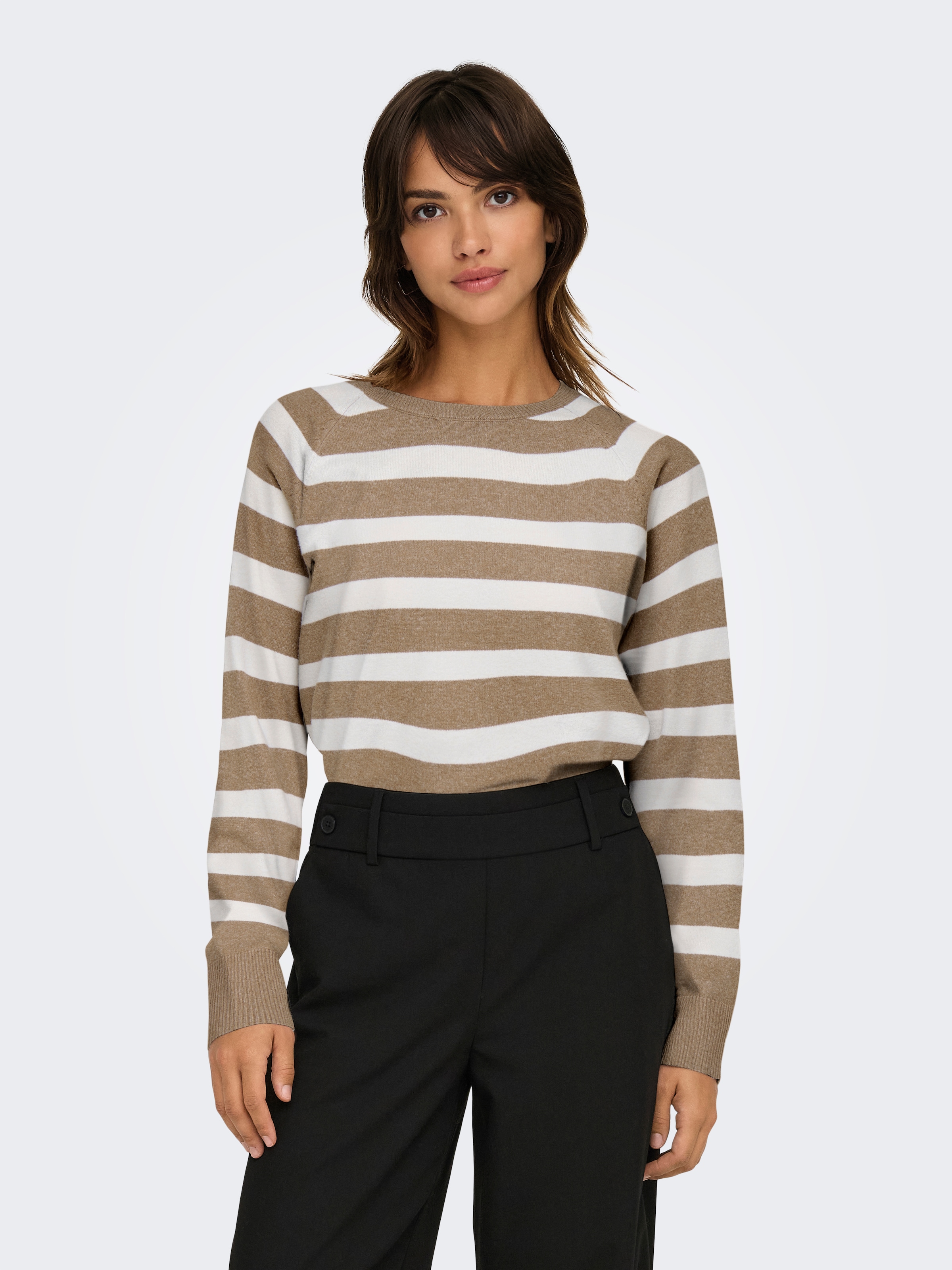 Image of ONLY Rundhalspullover "ONLAMA LIFE LS RAGLAN O-NECK CC KNT"
