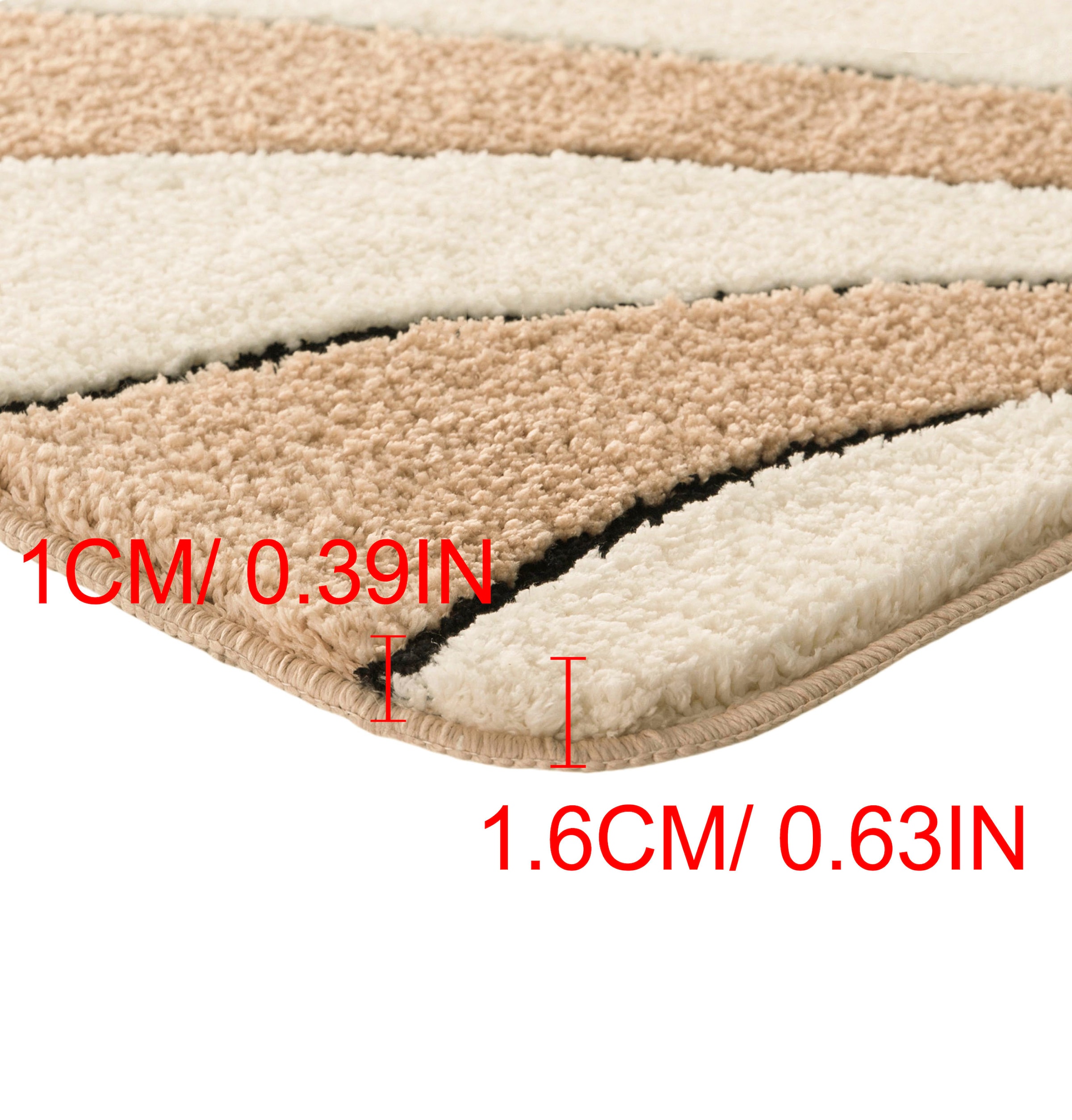 my home Badematte »Anna, Badvorleger, Badezimmer Teppich«, rutschhemmend beschichtet, fussbodenheizungsgeeignet-schnell trocknend, Badteppich, Hoch Tief Effekt, Modern, Weich, Wellen