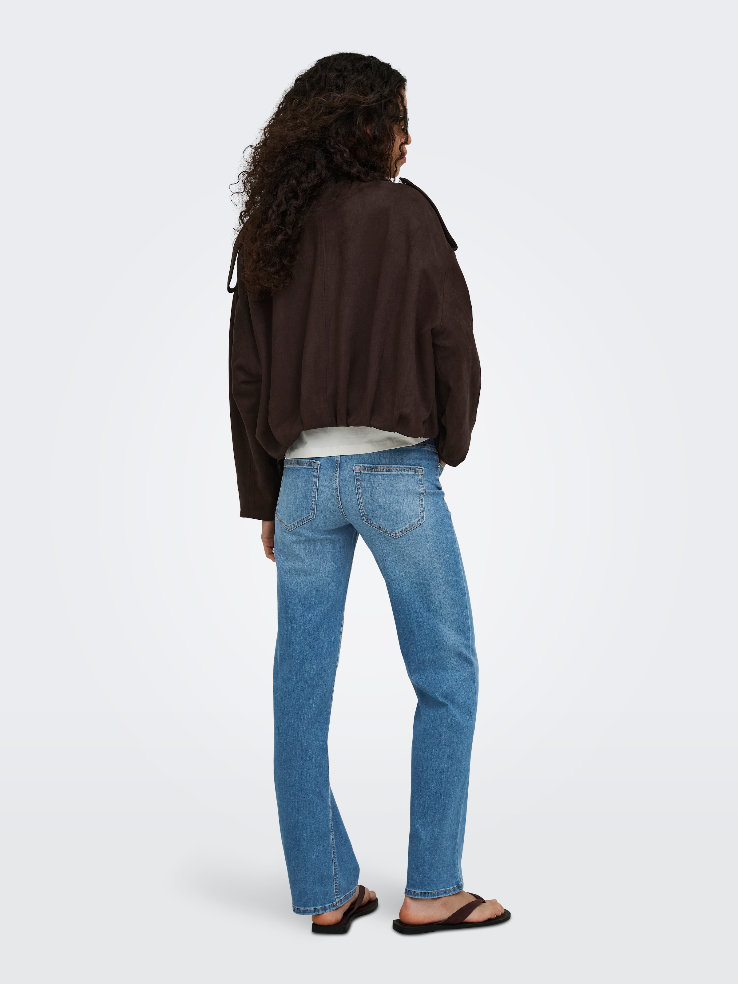 ONLY Jeans droit »ONLWINNIE  MID STRAIGHT DNM« Baumwollmischung, straight fit, mid waist