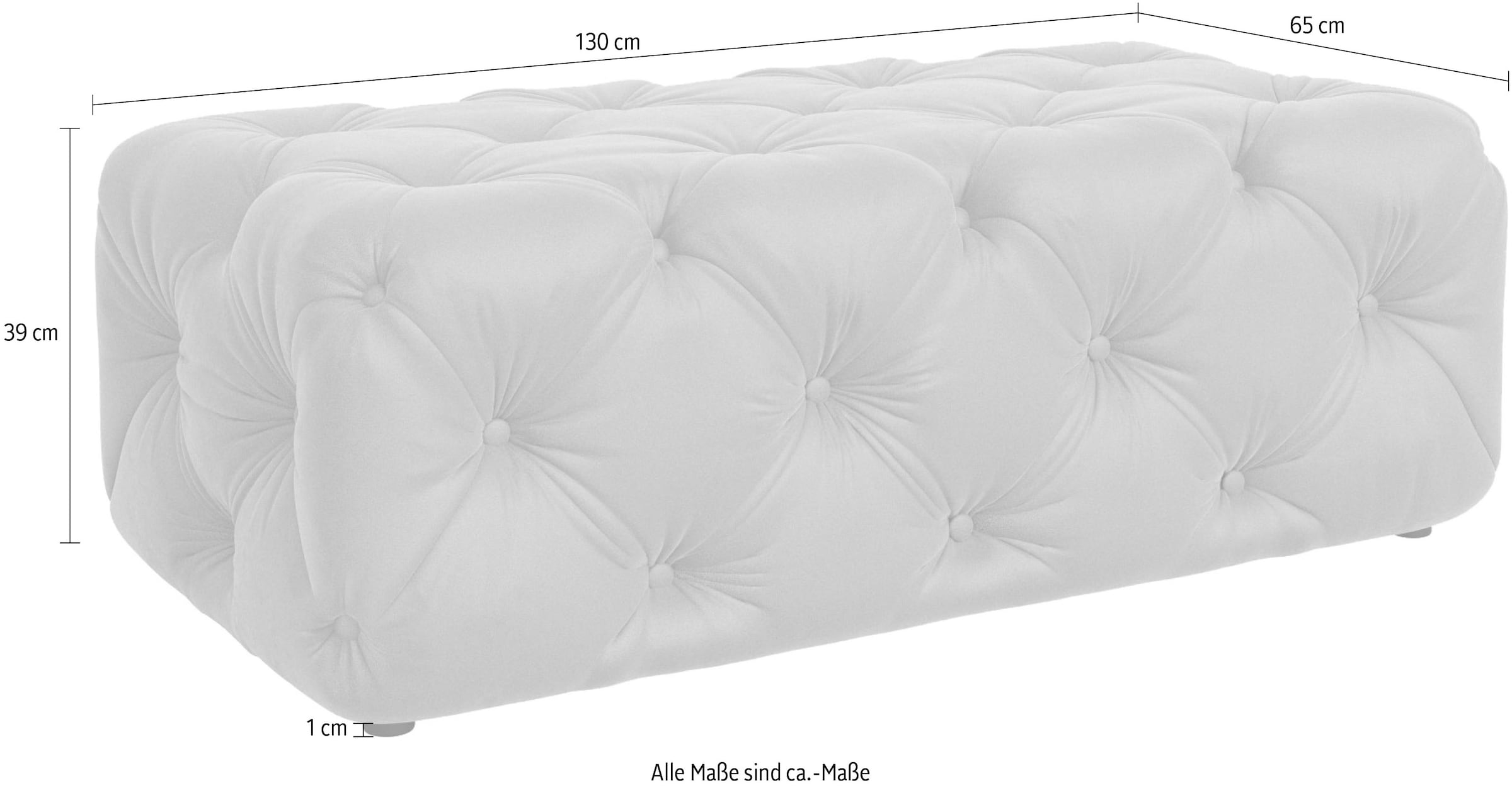 Home affaire Polsterhocker »FOLLINA« Polsterhocker mit klassischer Chesterfield-Knopfheftung