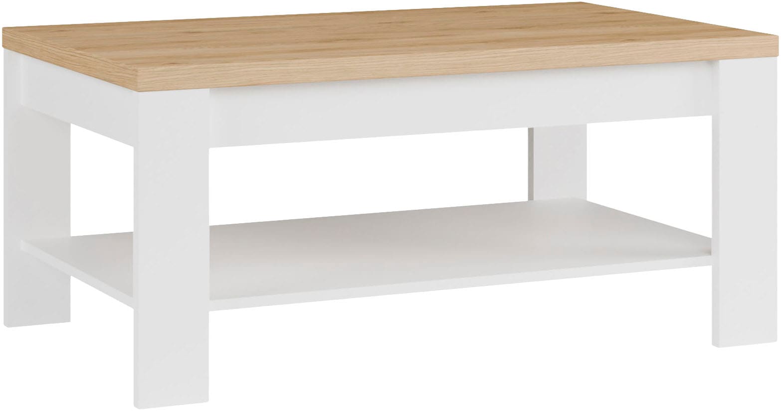 Image of FORTE Couchtisch "Coffee Table, Ablagefäche, zweifarbiges Dekor" B/H/T 100/45,7/60 cm Ablageboden