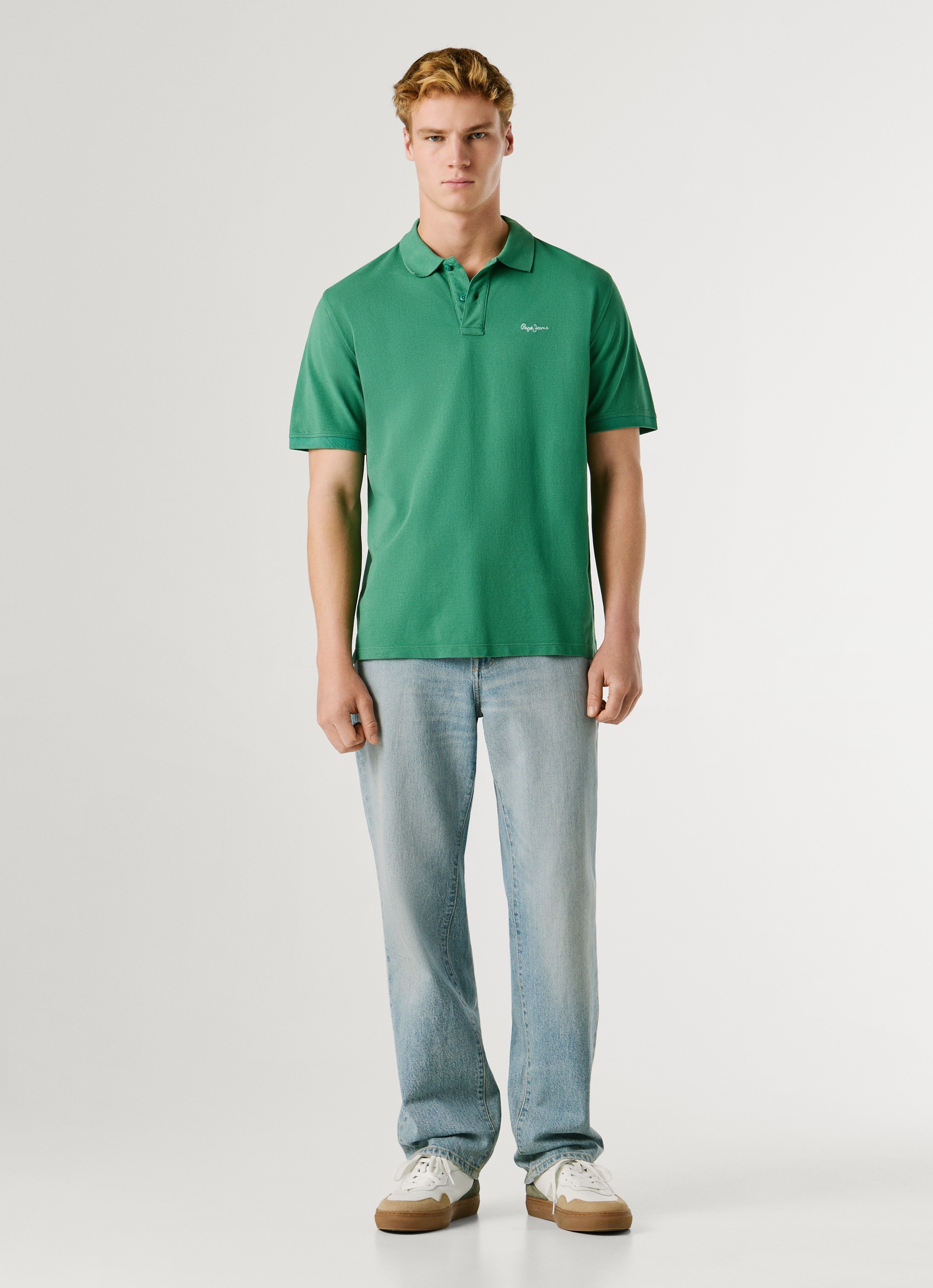 Pepe Jeans Polo »OSCAR« aus Baumwoll-Piqué, mit Logostickerei