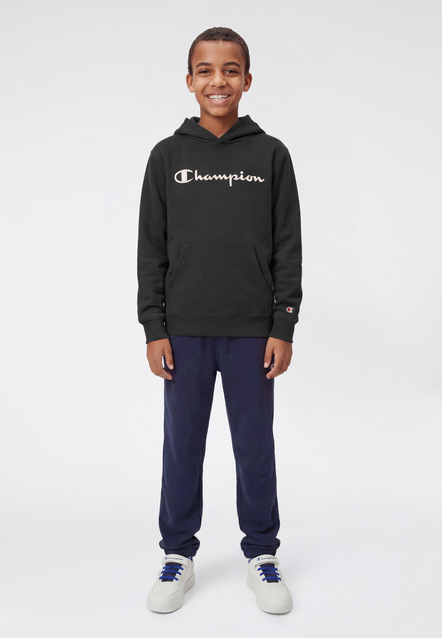 Champion Kapuzensweatshirt »ICONS TONAL Hoodie with Large Logo«, für Kinder, mit Kapuze, sportlicher Stil
