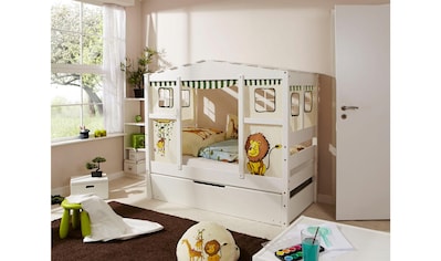 Ticaa Kinderbett »Lio«, Hausbett bodentief, mit Schubkasten kaufen
