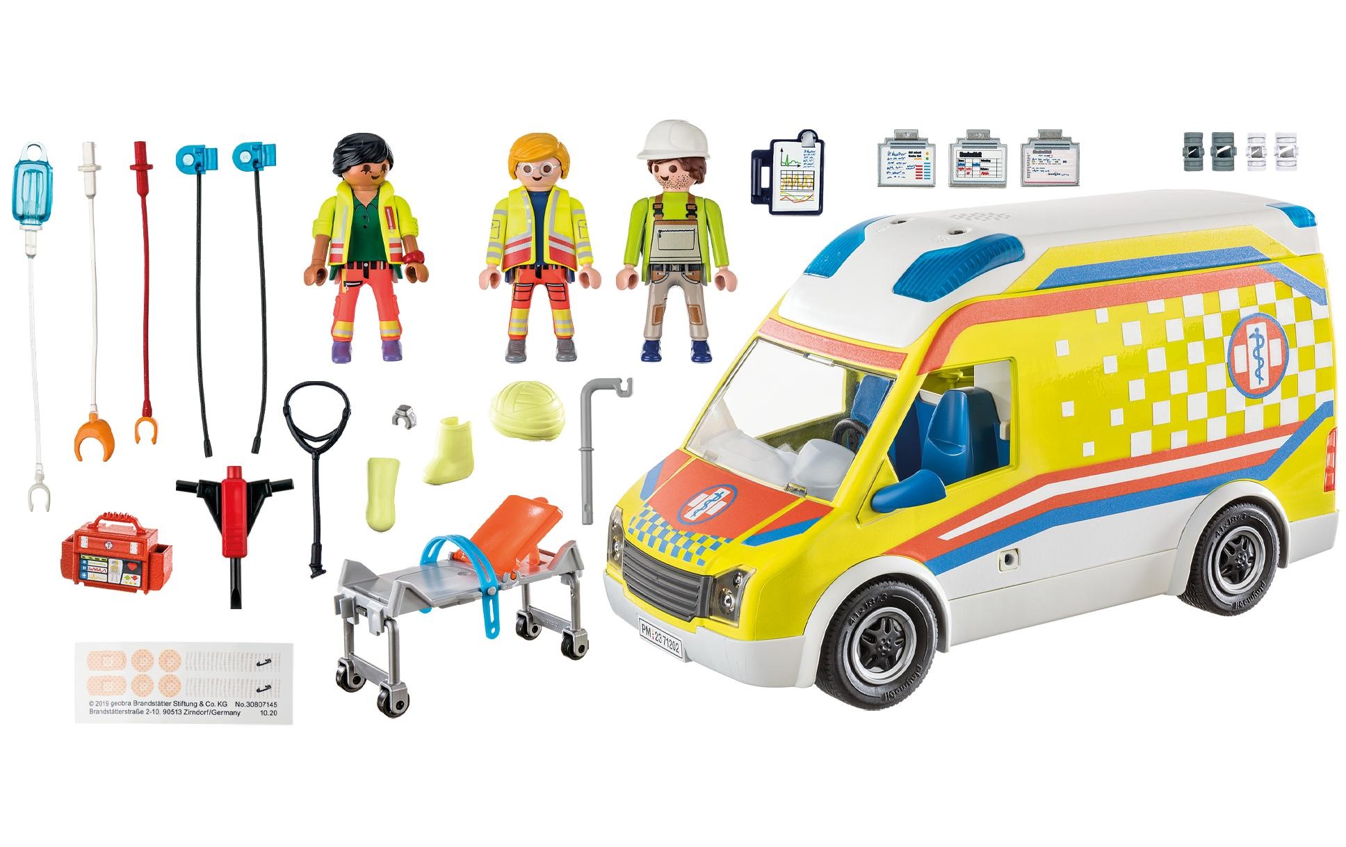 Playmobil® Spielbausteine »City Life Rettungswagen mit Licht & Sound 71202«