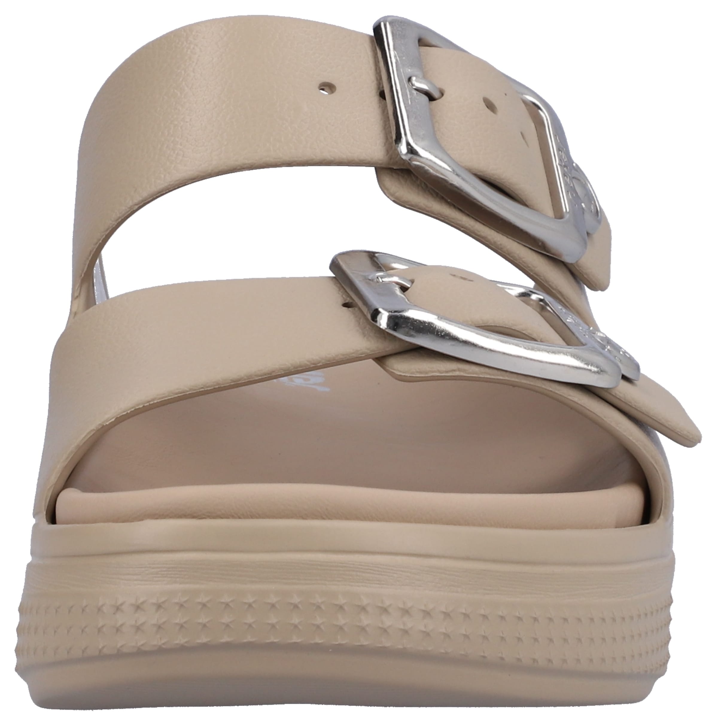 Rieker Pantolette, Plateau, Sommerschuh, Schlappen in Weite G (=weit)