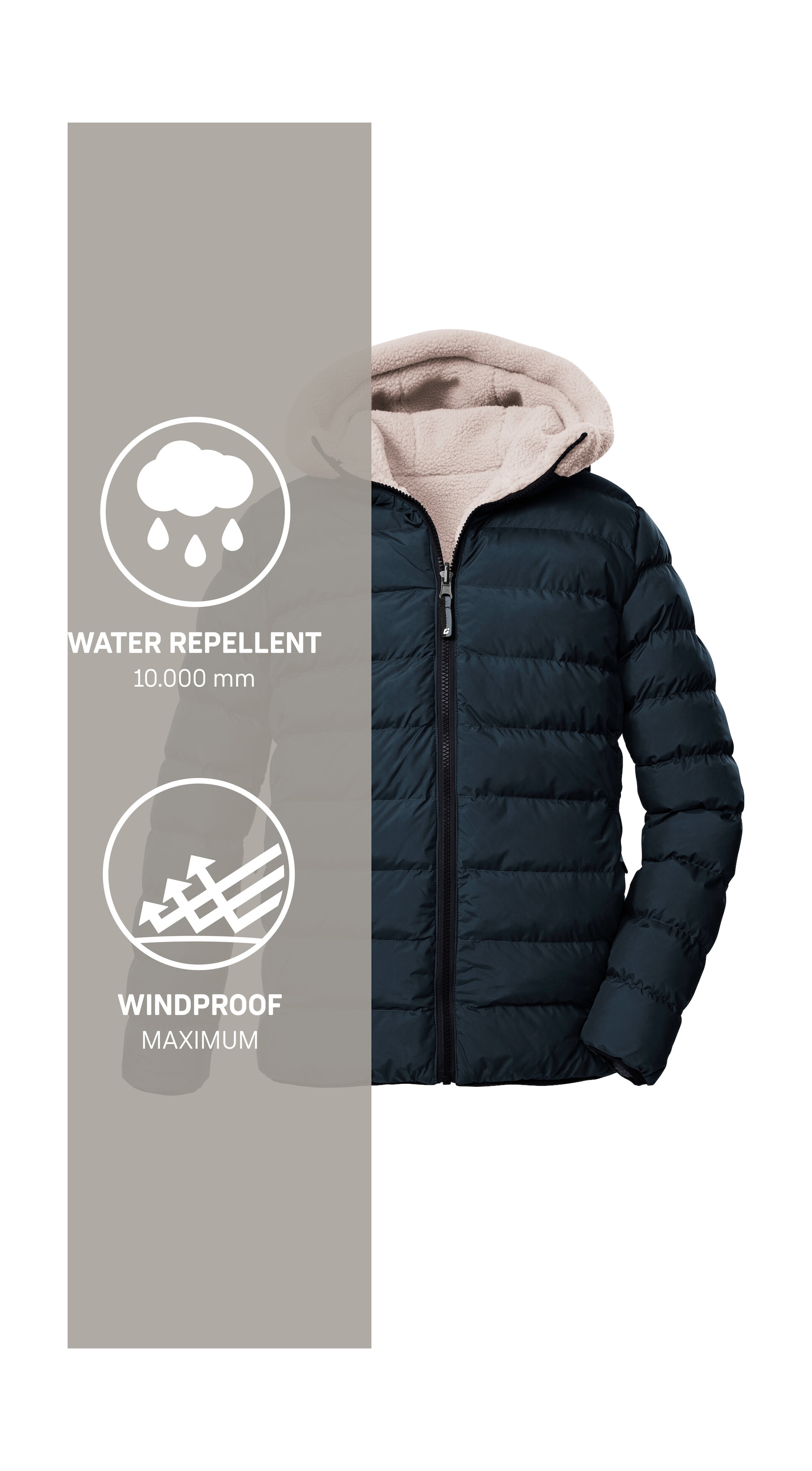 Killtec Veste réversible »KOW 231 BYS JCKT« Wendbare Kinderjacke, wasser- und windabweisend, reflektierend
