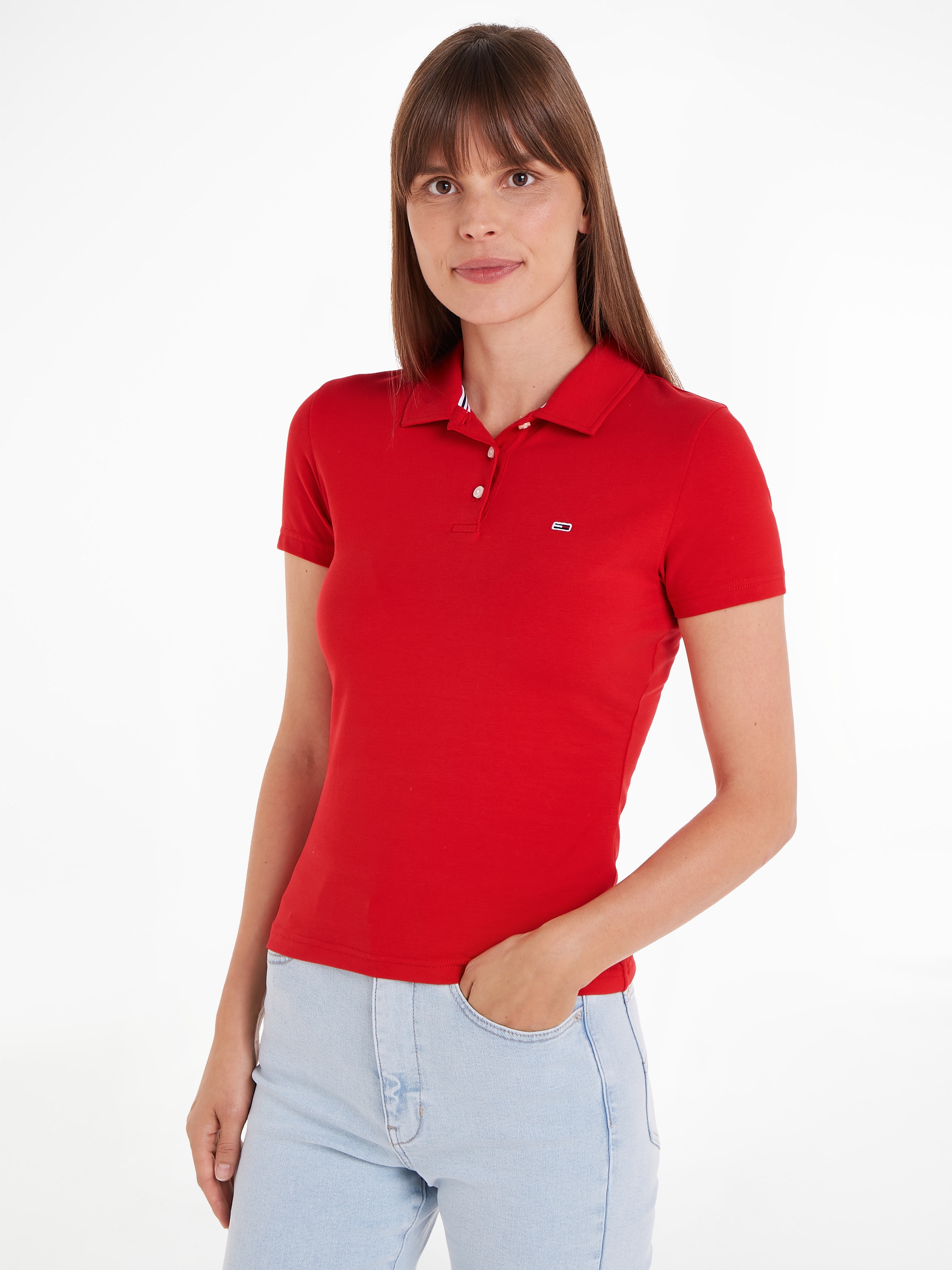 Tommy Jeans Poloshirt, mit kurzer Knopfleiste