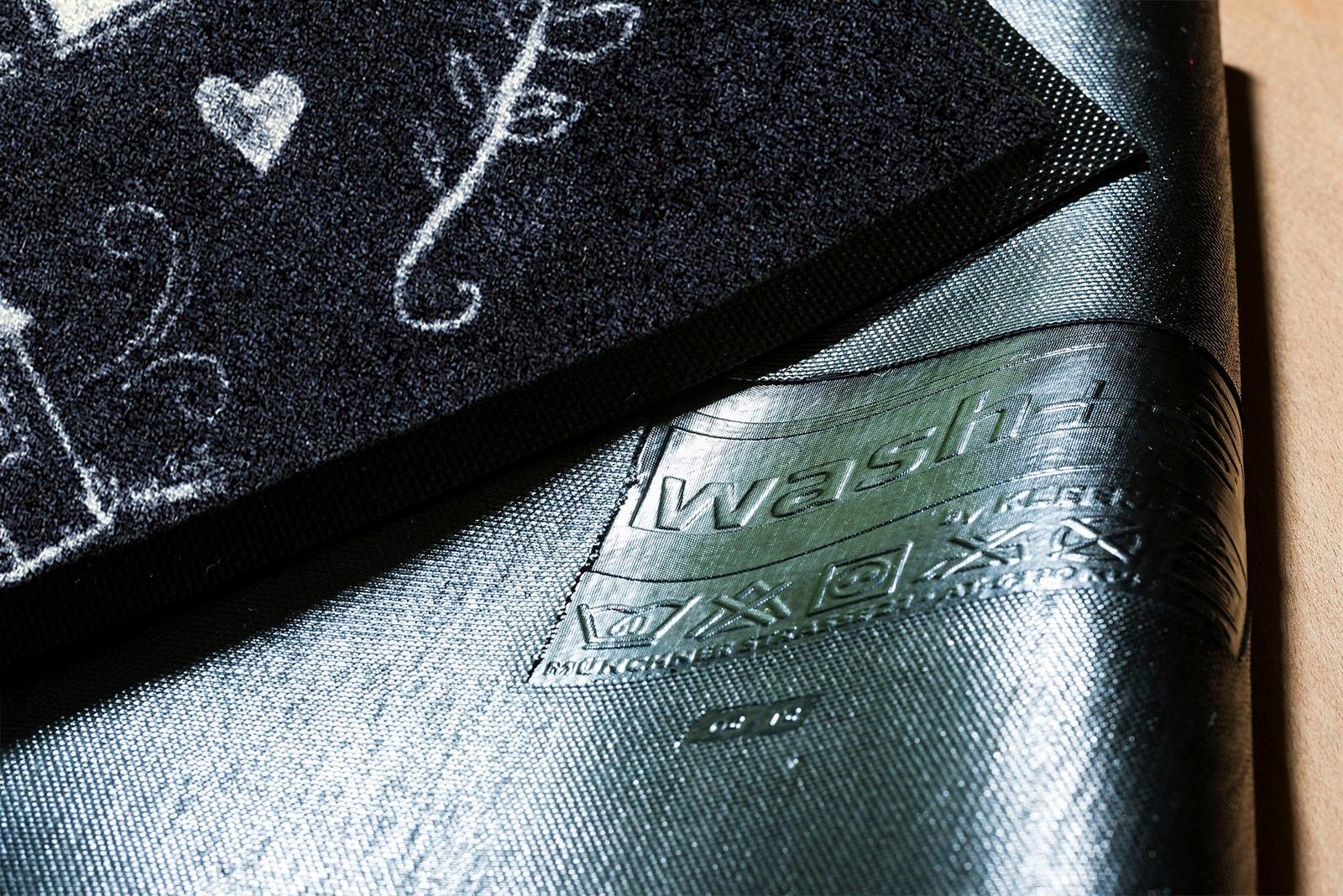 wash+dry by Kleen-Tex Fussmatte »Chalky Home« rechteckig 7 mm Höhe Schmutzfangmatte, mit Spruch, rutschhemmend, waschbar