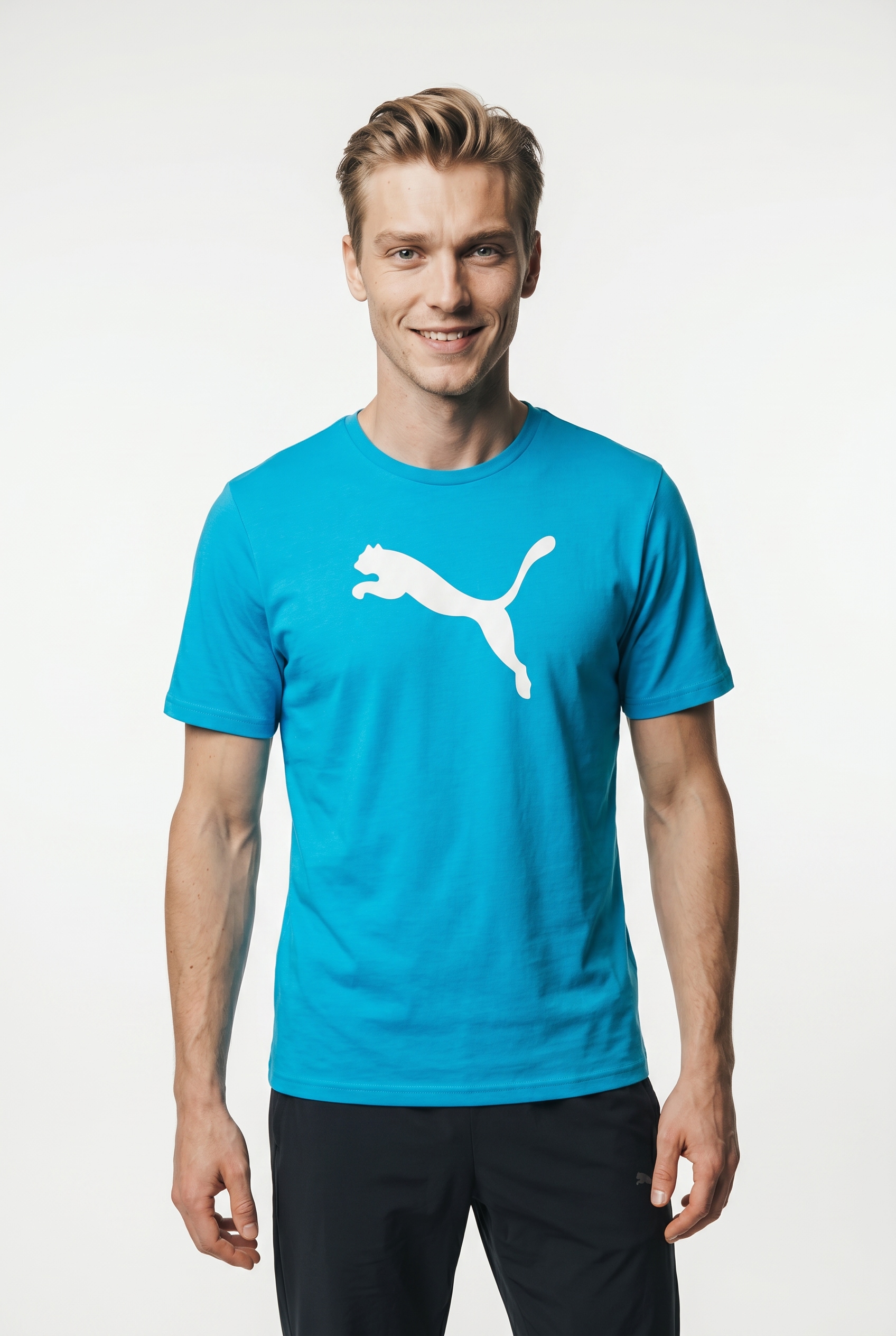 Image of PUMA Fussballtrikot "TEAMRISE LOGO JERSEY COTTON" für Fussball, Kurzarm, sportlicher Stil, aus Baumwolle