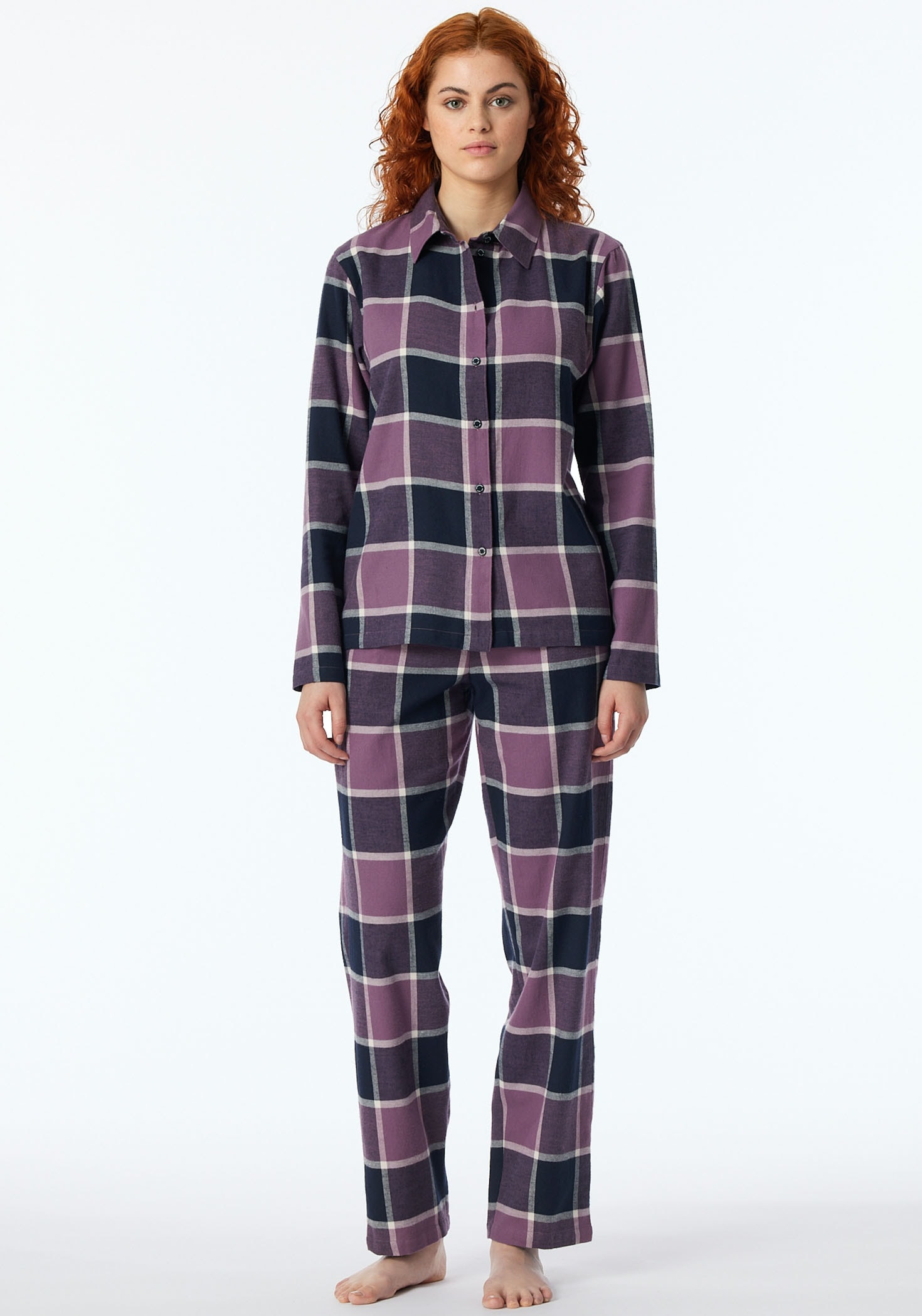 Schiesser Pyjama »"Selected Premium Warming"«, (2 tlg.), mit klassischem Karomuster