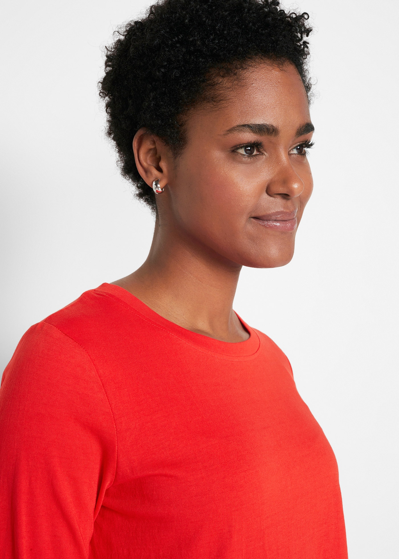 bonprix T-shirt long Packung, 5 Langarm, aus reiner Baumwolle, mit abgesetzten Bündchen am Ärmel