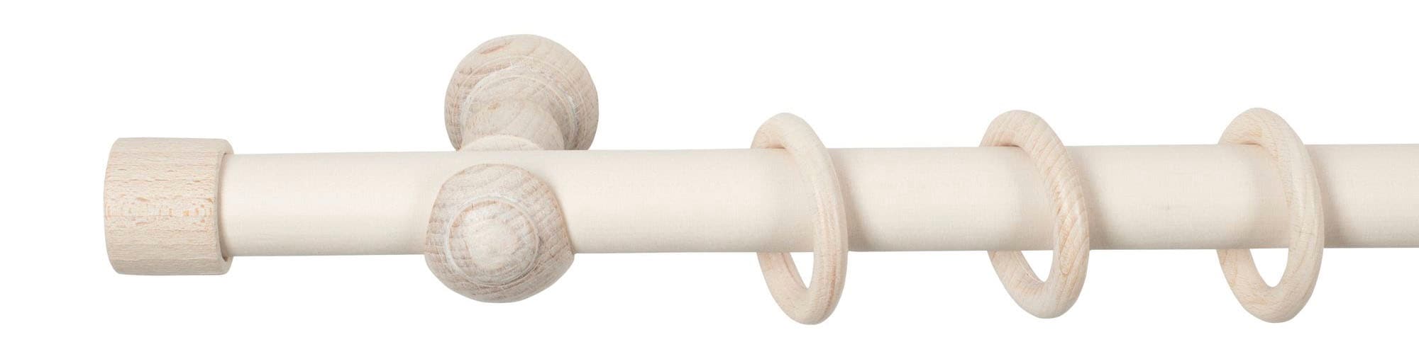 SN DECO GROUP Gardinenstange »Cafiro«, 1 läufig-läufig, Fixmass, 28 mm, Holz, verschiedene Längen und Farben, Komplettset