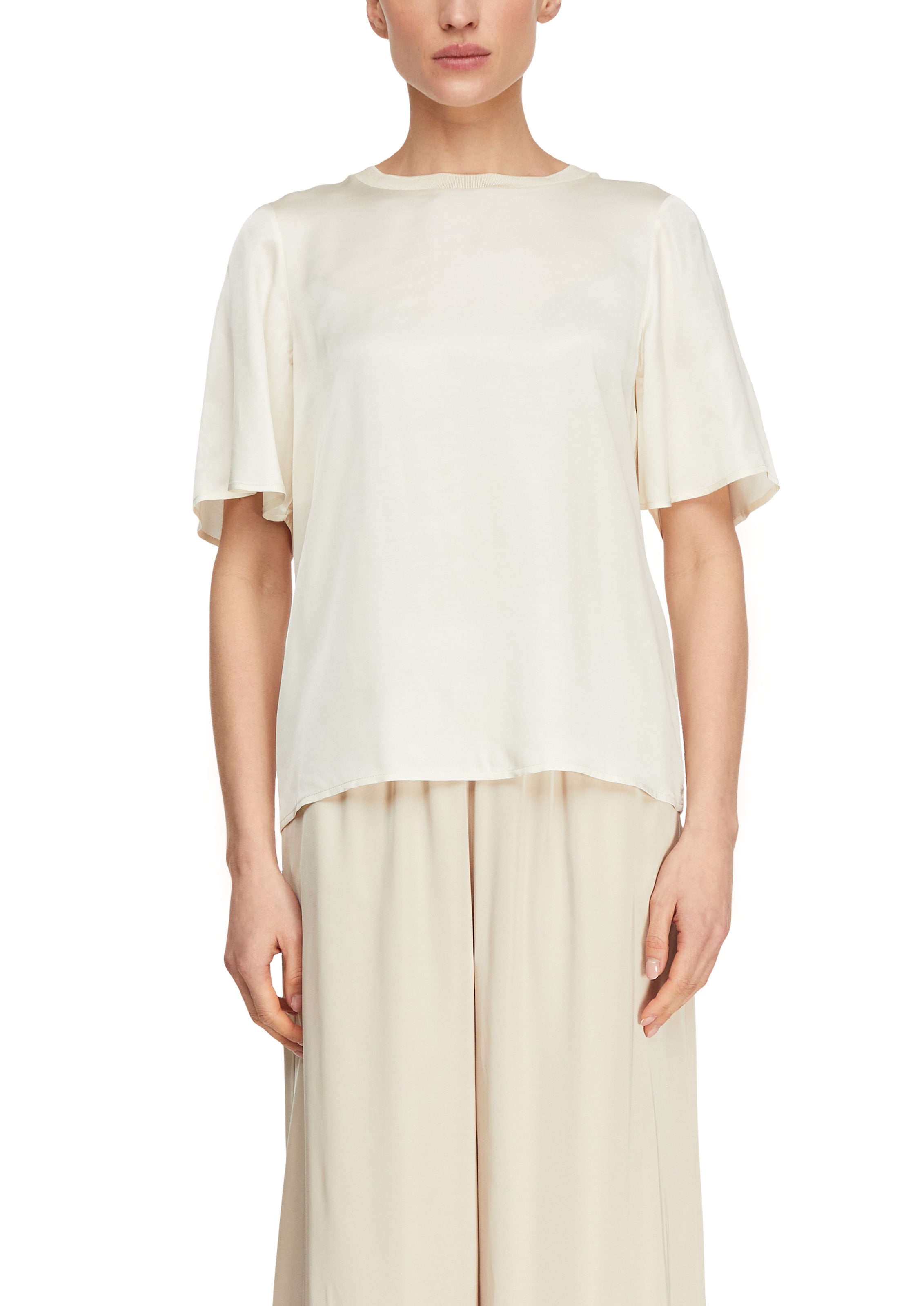 Image of Comma T-Shirt mit geripptem Ausschnitt