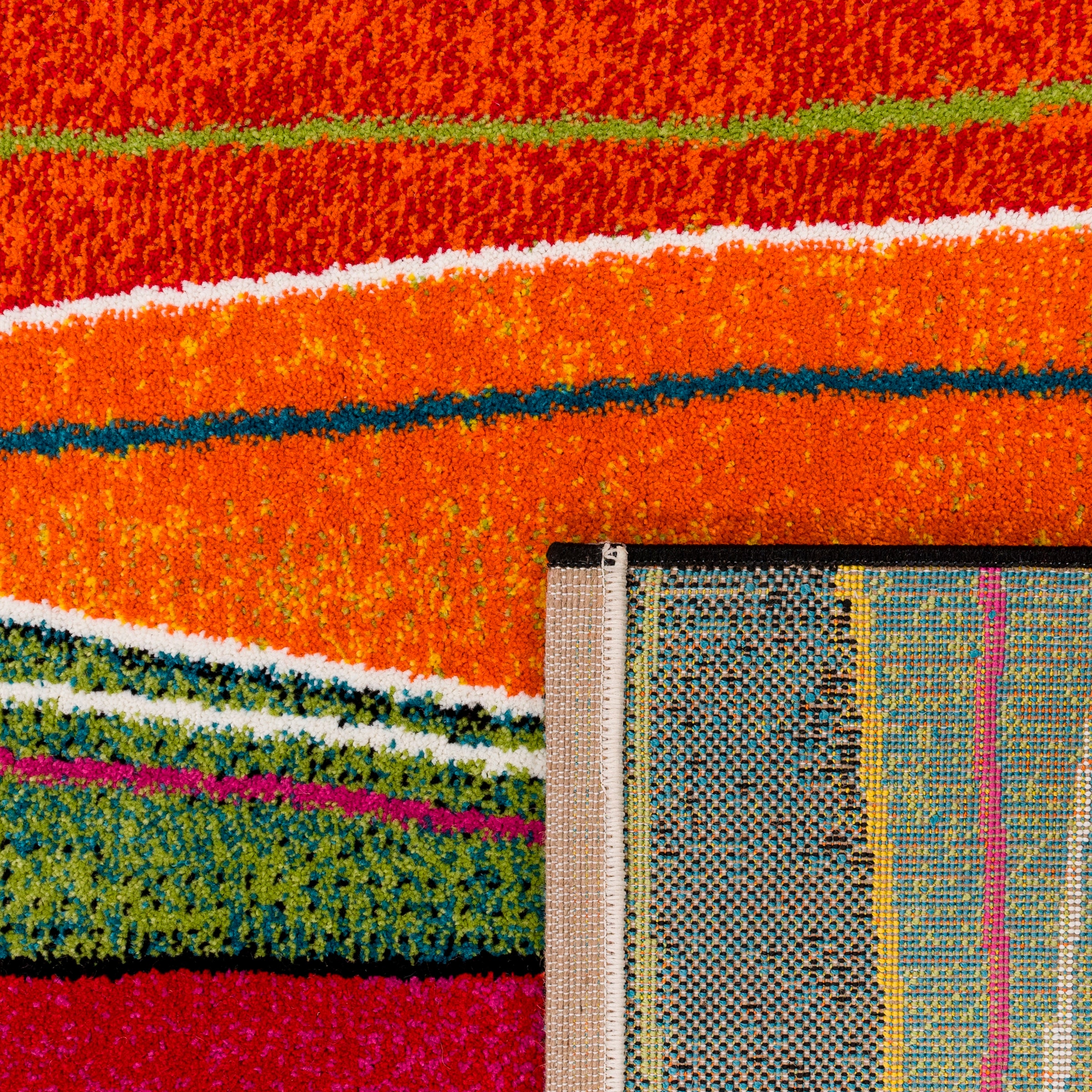 Paco Home Teppich »Canvas 773«, rechteckig, 16 mm Höhe, Kurzflor, moderner Streifen, ideal im Wohnzimmer & Schlafzimmer