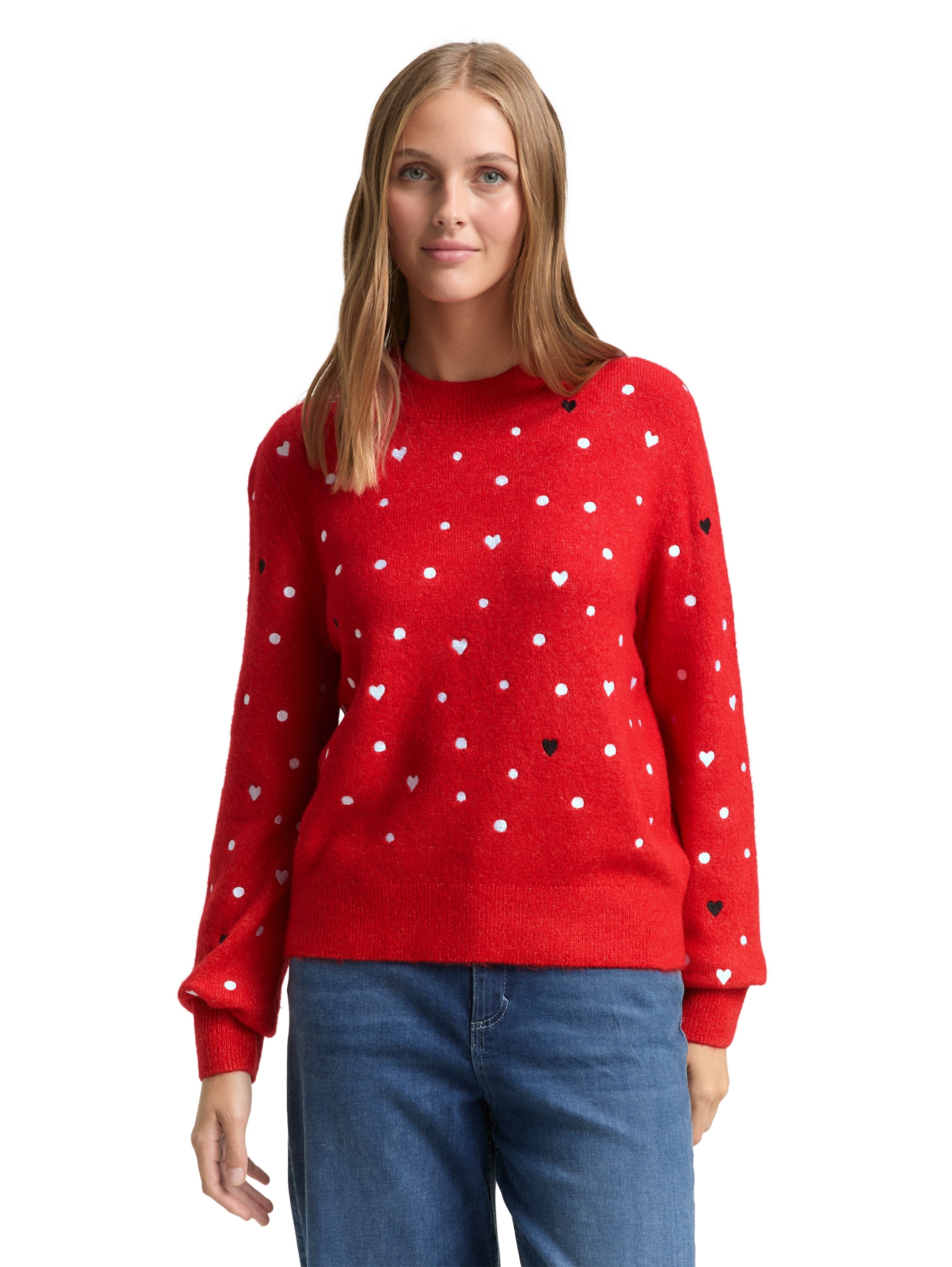 Image of TOM TAILOR Denim Strickpullover mit Stickereien