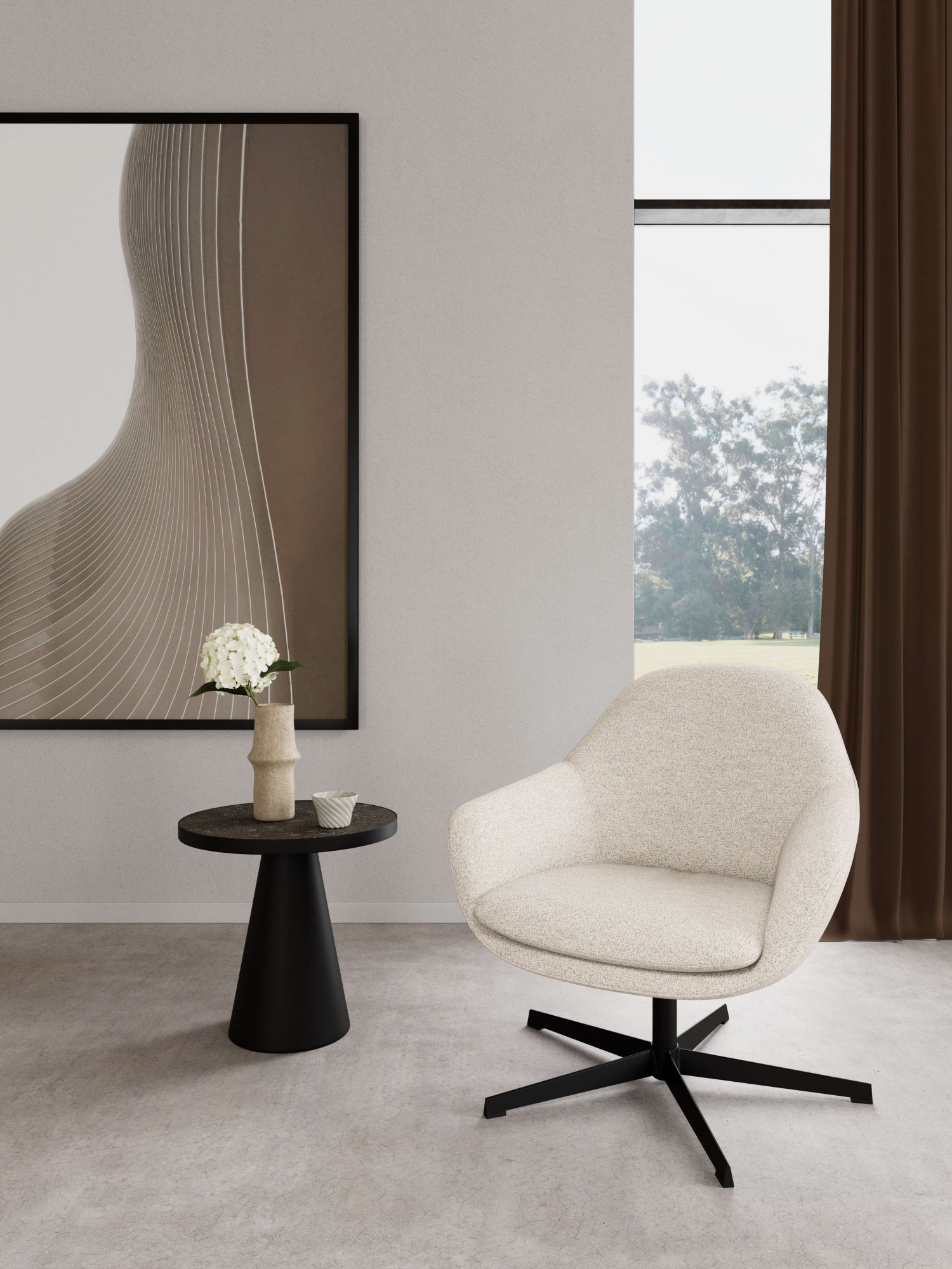 ACTONA GROUP Polsterstuhl »Polsterstuhl« () Stuhl, beige,Drehfunktion,74x72x81cm