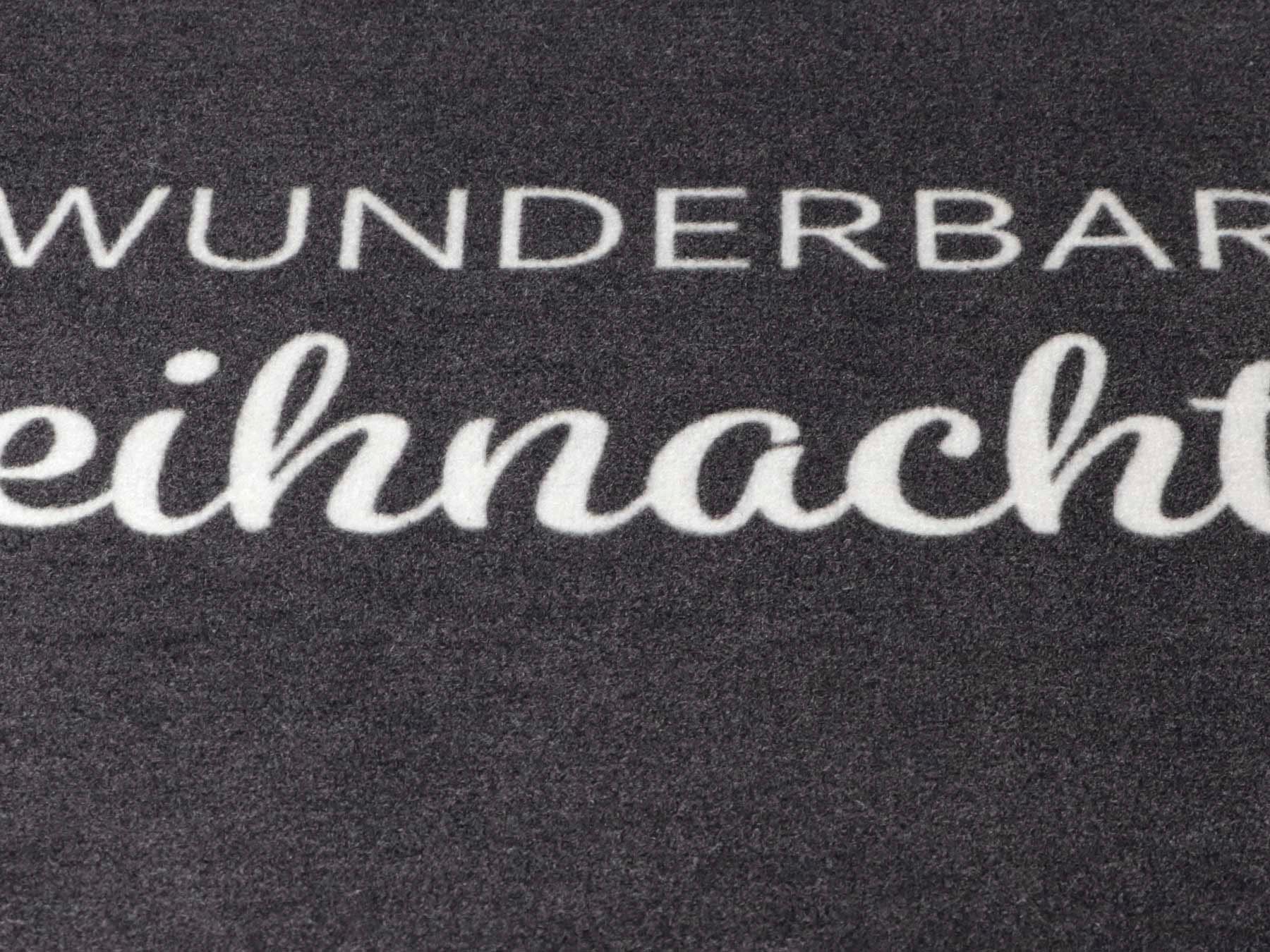 Primaflor-Ideen in Textil Fussmatte »VELVET - WEIHNACHTSZEIT, Made in Belgium«, rechteckig, 5 mm Höhe, Schmutzfangmatte, Weihnachten, mit Spruch, waschbar, rutschhemmend