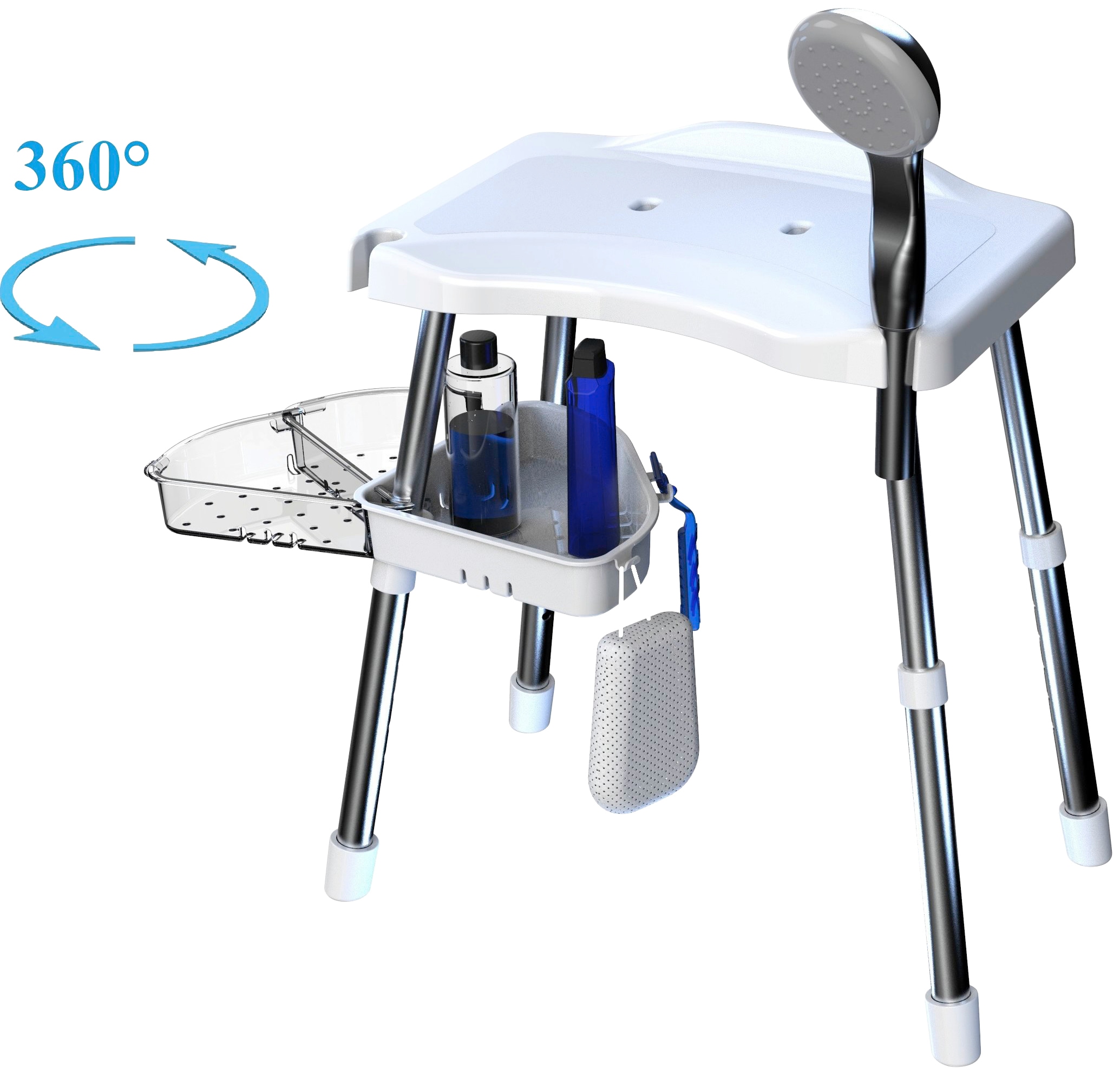 Image of Bischof Dusch- und Badhocker "Tray Super" belastbar bis 150 kg TÜV/GS geprüft
