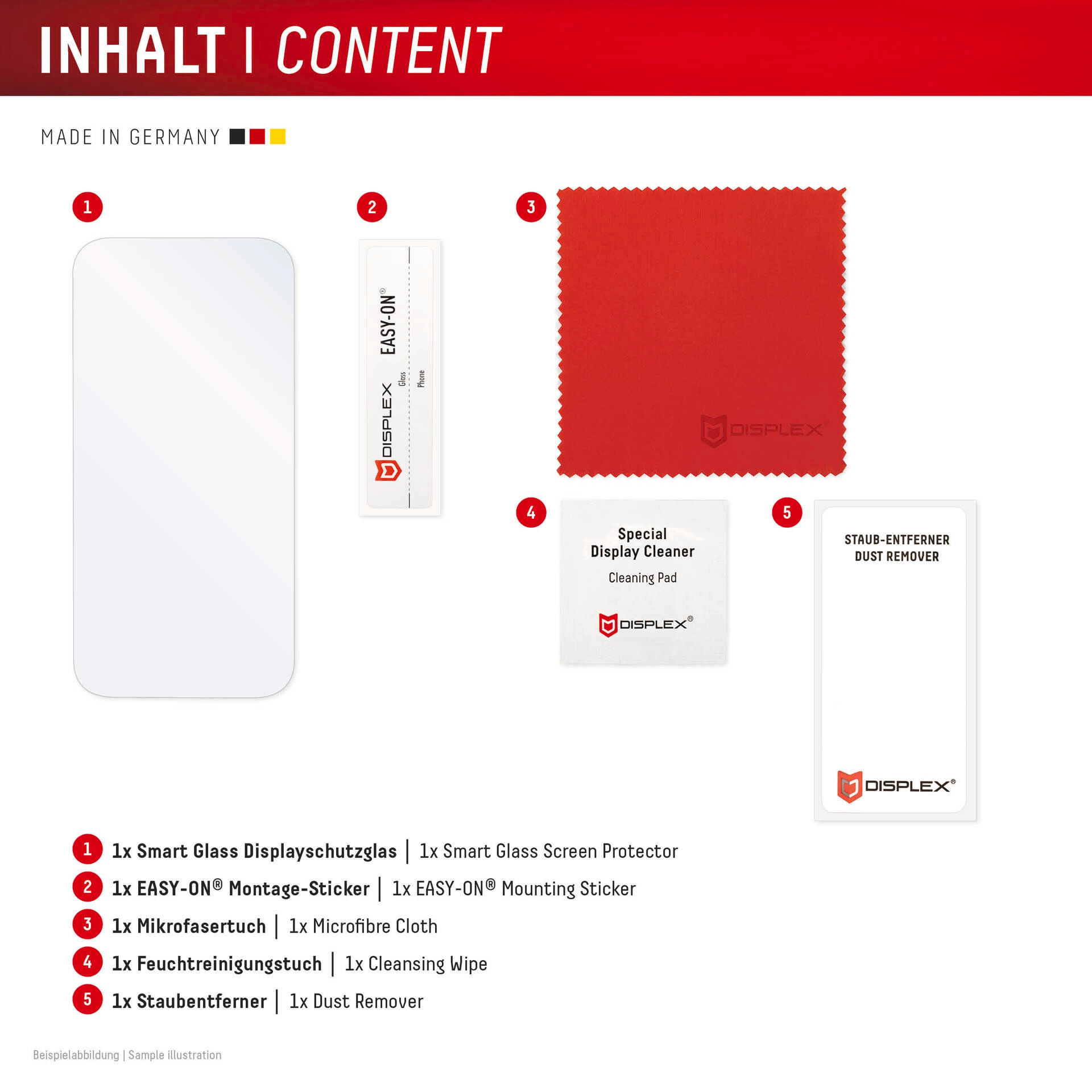 Displex Displayschutzglas »Smart Glass Screen Protector« für Apple iPhone Air Displayschutzfolie, Schutzfolie, Bildschirmschutz, kratz- & stossfest