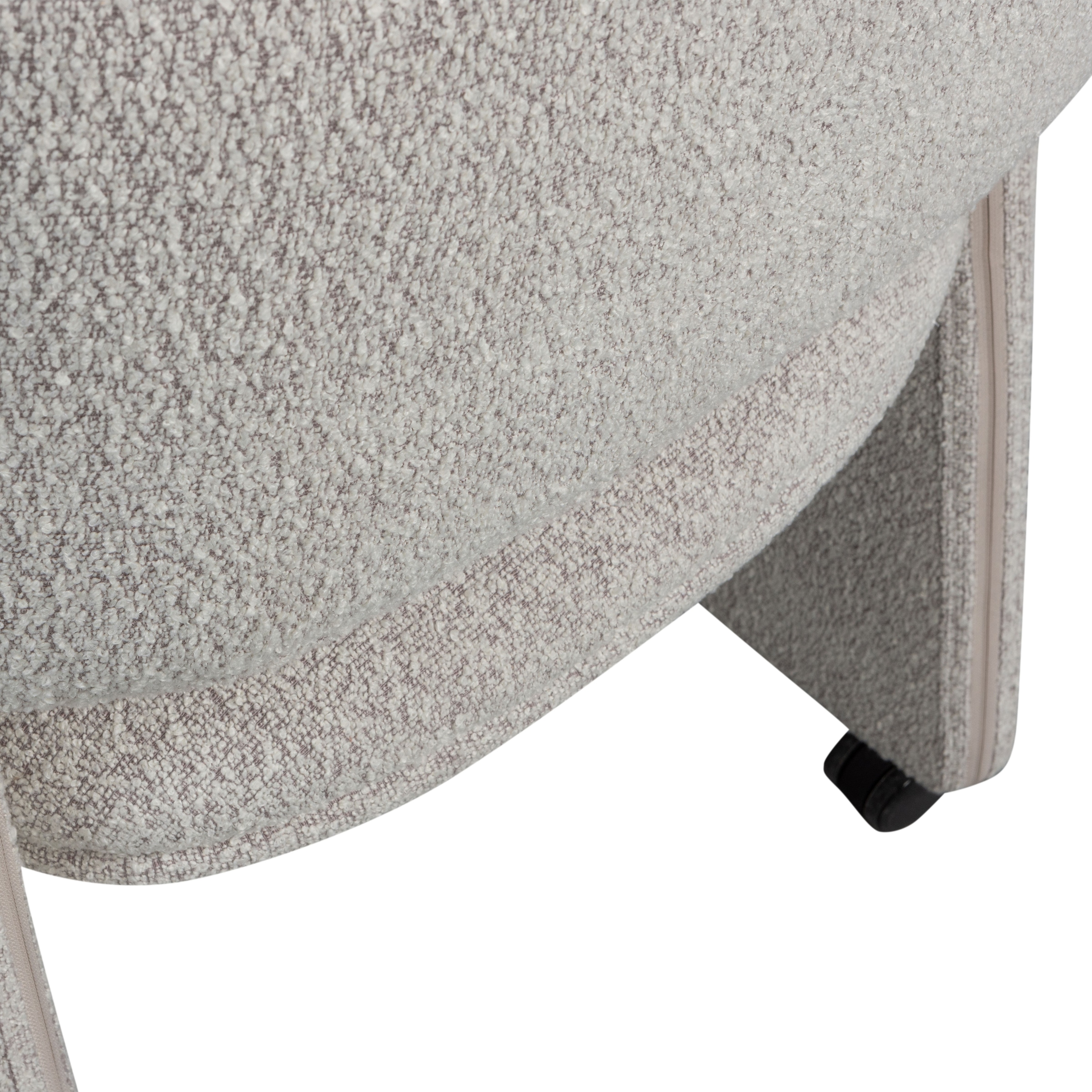 WOOOD Chaise de salle à manger »Lyric mit Ceyo-Bouclé-Bezug und Rollen B 59 x T 58 x H 79 cm« () Capacité de charge 120 kg, haute résistance à l'usure, livré monté