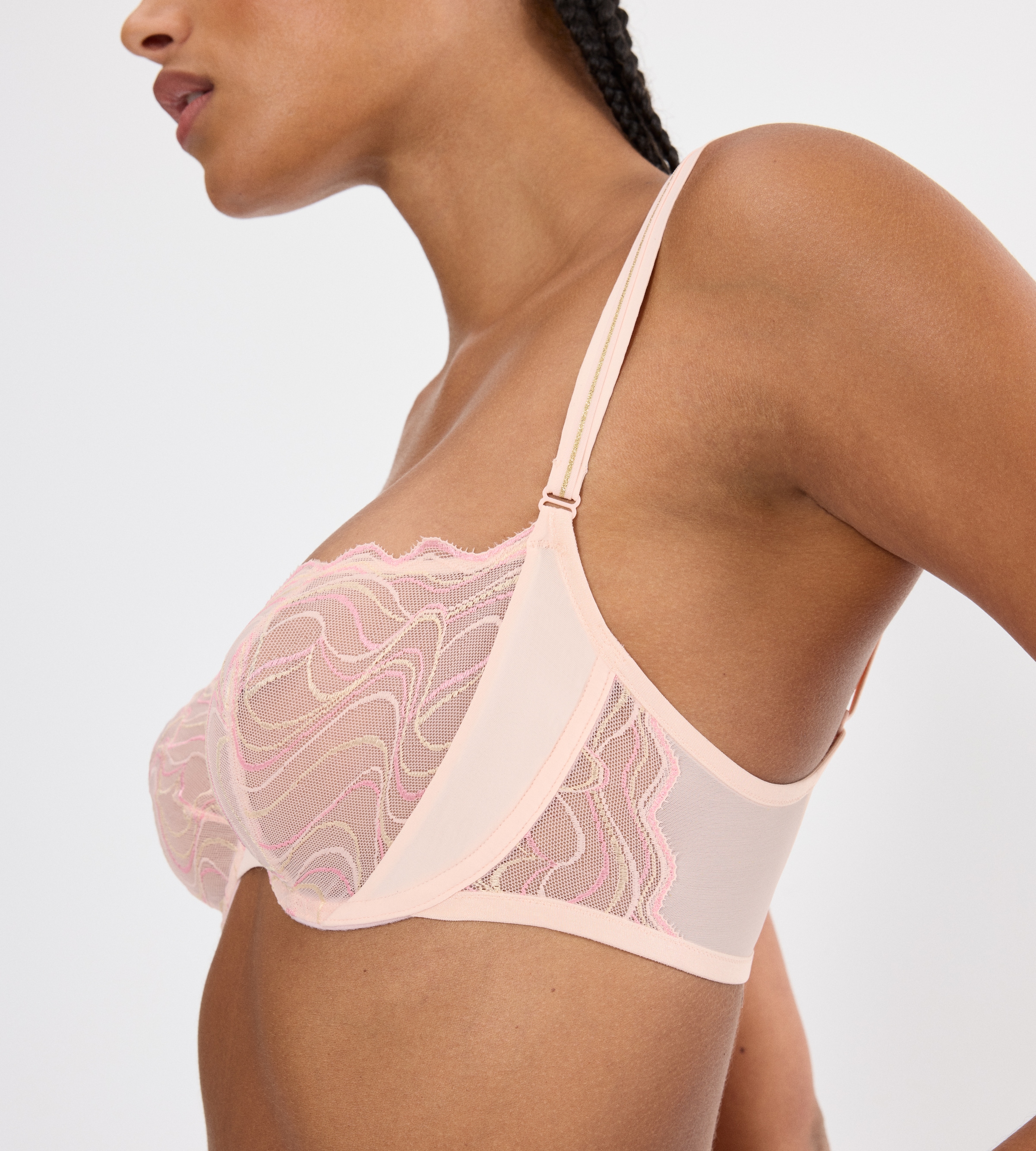 Triumph Balconette-BH »Palina Waves of Glow« leichter Hebe-Effekt, Spitze, verzierte Träger