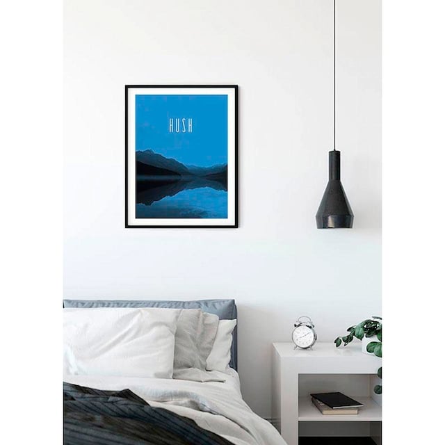♕ Komar Poster »Word Lake Hush Blue«, Natur, (1 St.), Kinderzimmer,  Schlafzimmer, Wohnzimmer versandkostenfrei auf